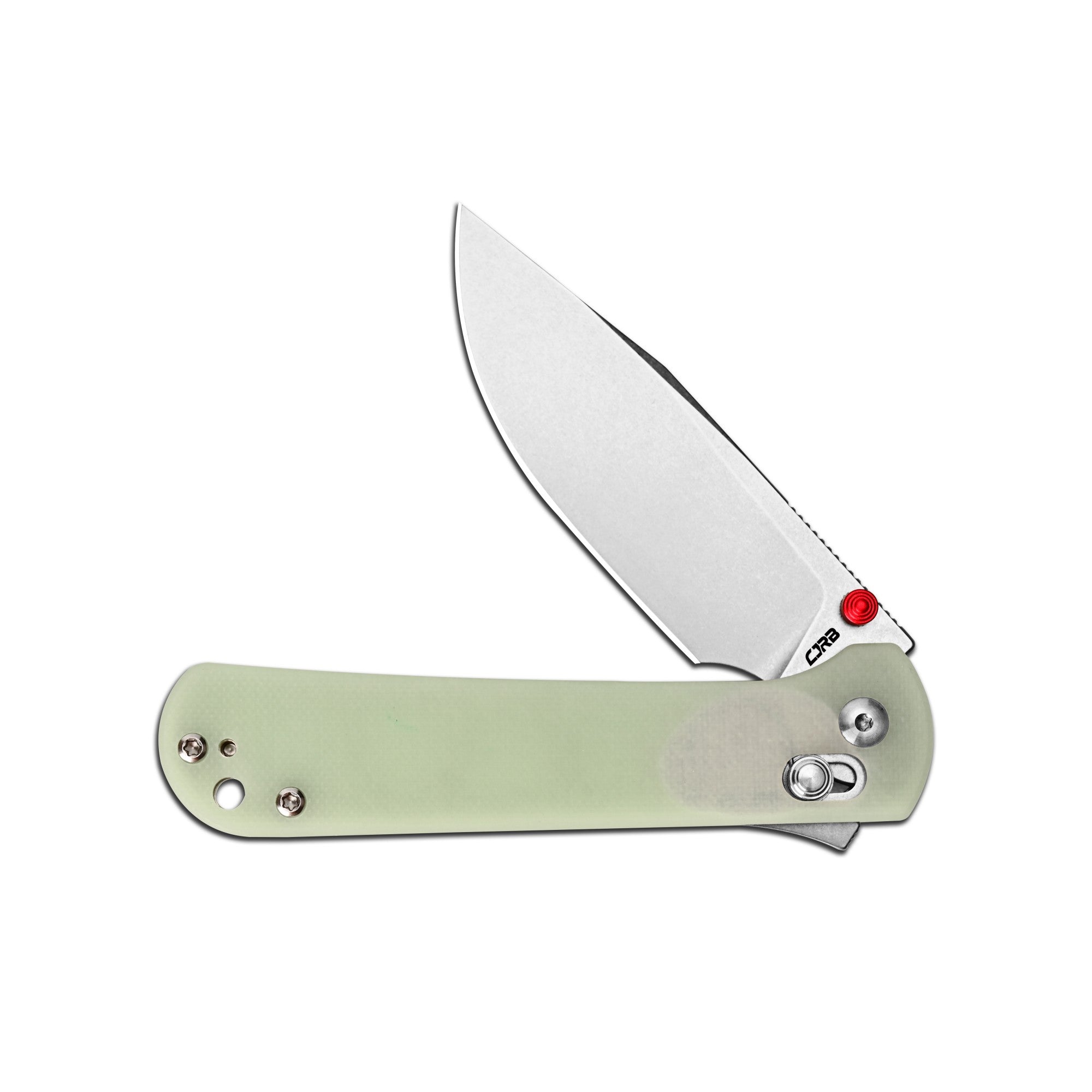 CJRB Bolt Recoil Lock V2 & Thumb Stud G10(Glow In the Dark) Handle (3.25'' Stone Wash AR-RPM9 Blade) J1960-GD