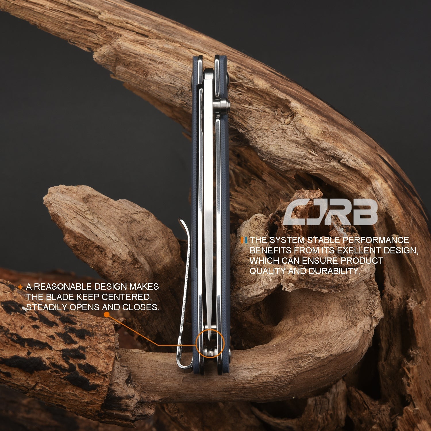 CJRB Ria J1917 12c27 Blade G10 Handle Folding Knives - Gray (J1917-GYC)