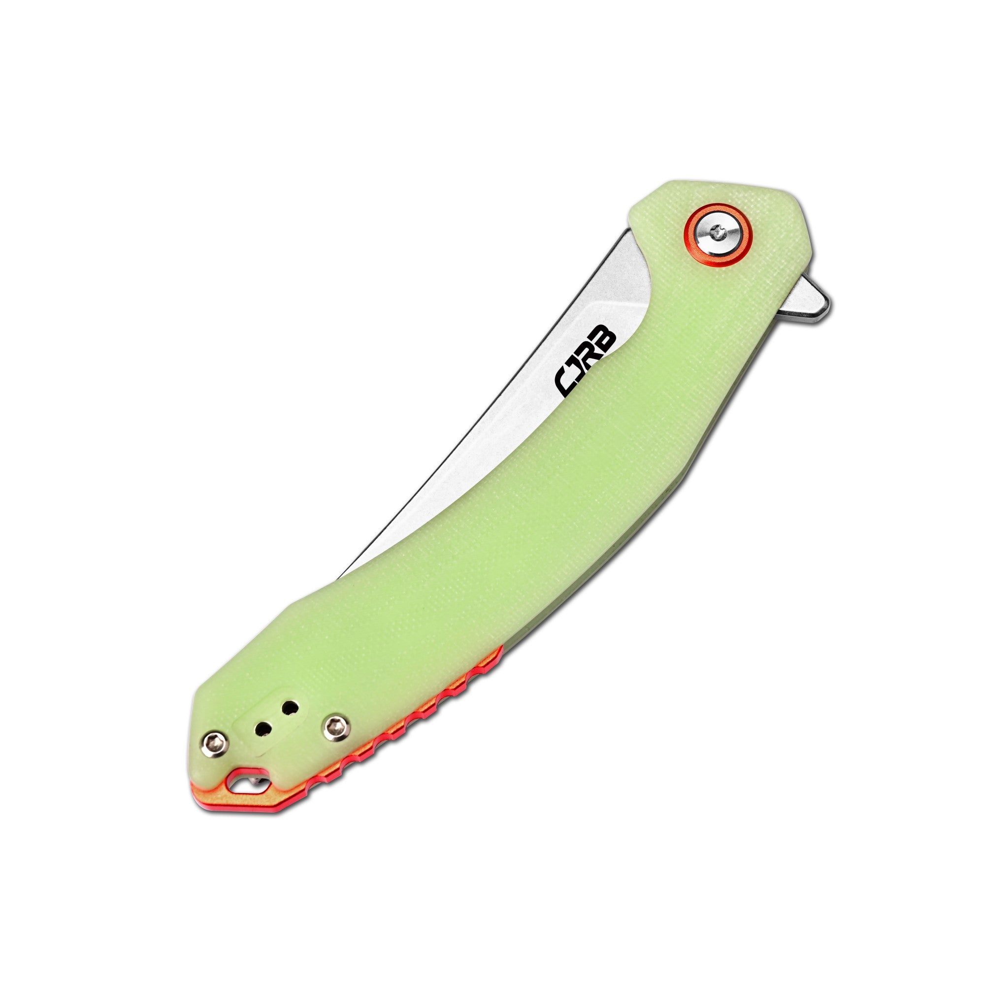 CJRB Gobi Flipper & Liner Lock G10(Glow In the Dark) Handle (3.5'' Stone Wash AR-RPM9 Blade) J1906-GD