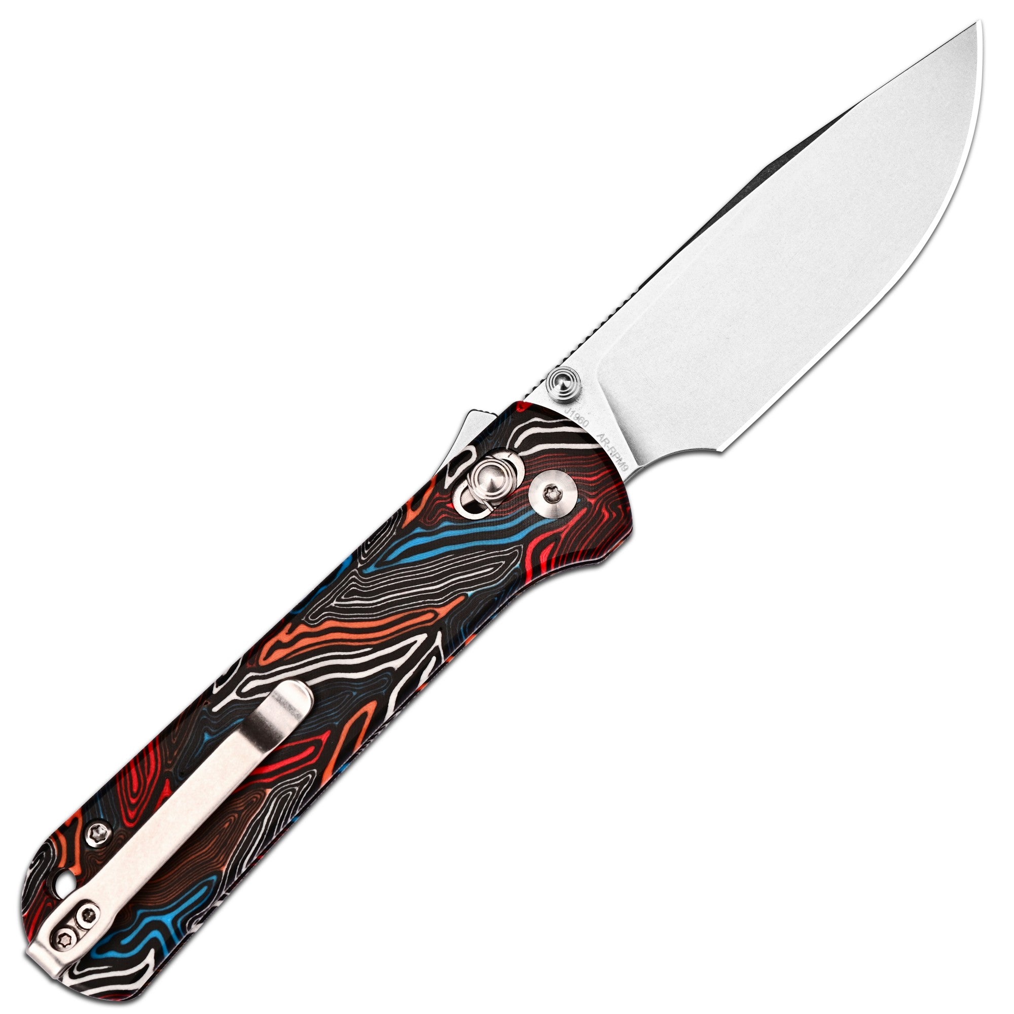 CJRB Bolt Recoil Lock V2 & Thumb Stud G-Mascus Handle (3.25'' Stone Wash AR-RPM9 Blade) J1960-FB (Exclusive)