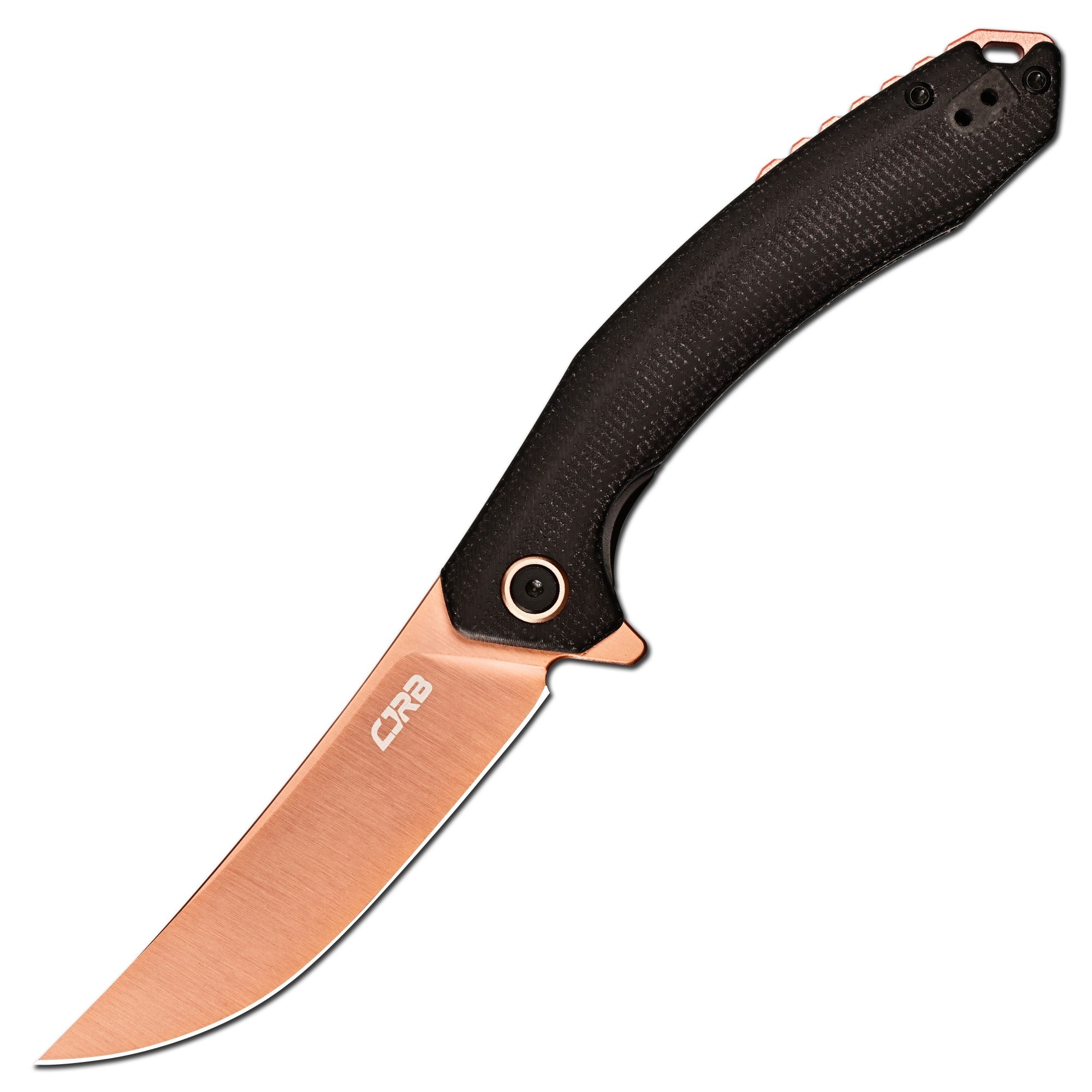 CJRB Gobi Flipper & Liner Lock Micarta Handle (3.5'' Rose Gold AR-RPM9 Blade) J1906-RBK (Exclusive)