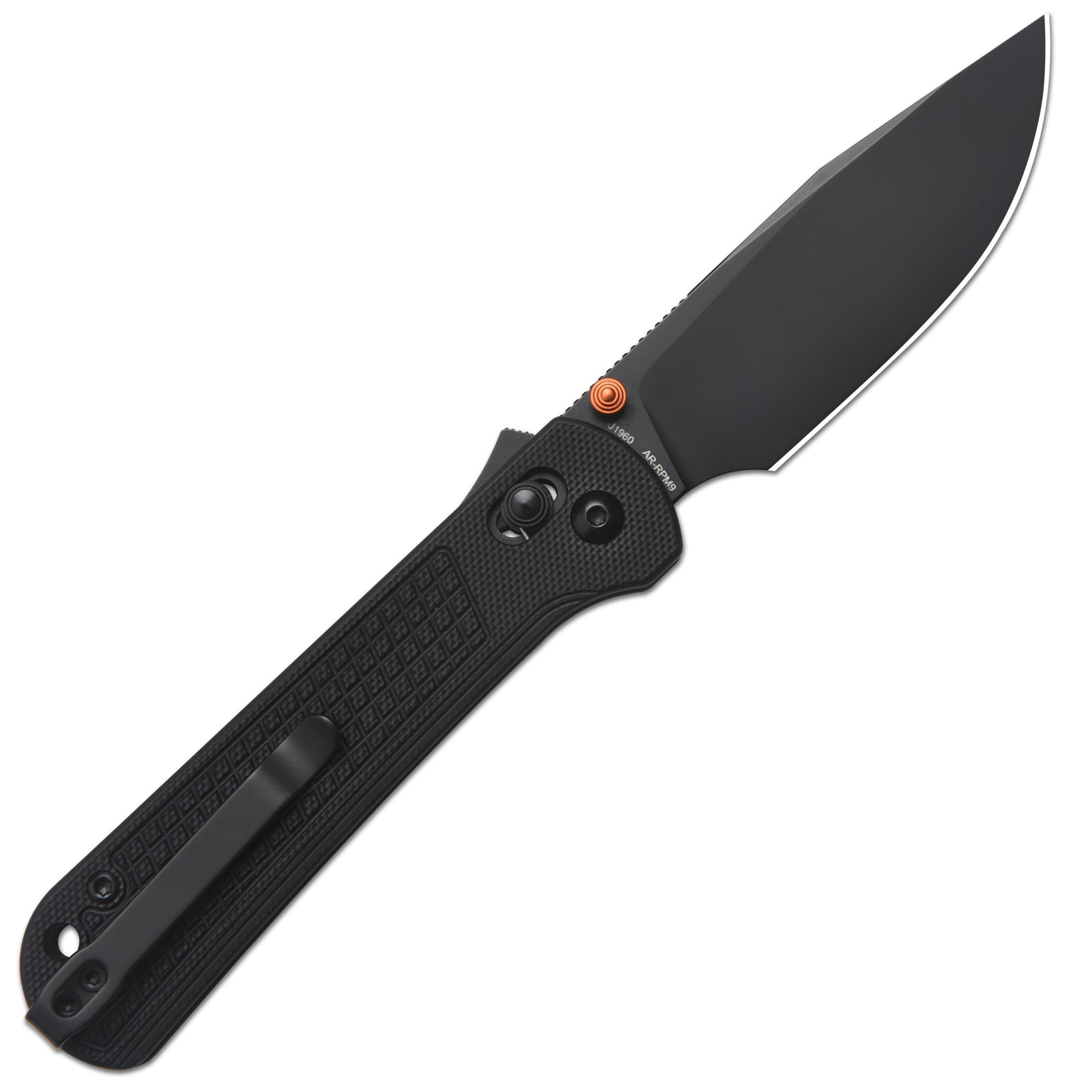 CJRB Bolt J1960 AR-RPM9 Steel Blade G10 Handle Folding Knives, Black