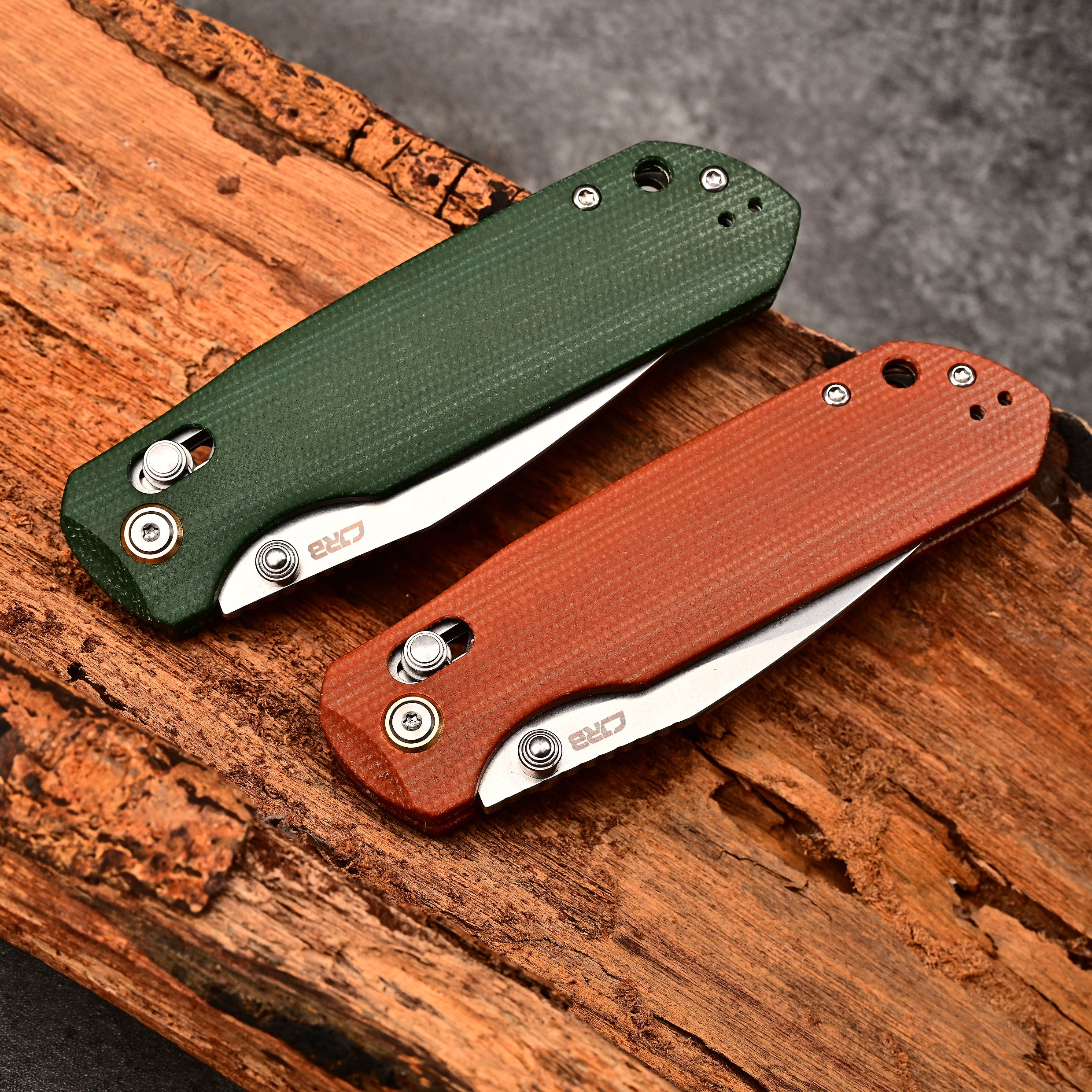 CJRB Prototype Mega Maximal J1954L AR-RPM9 Steel Blade Micarta Handle Folding Knives