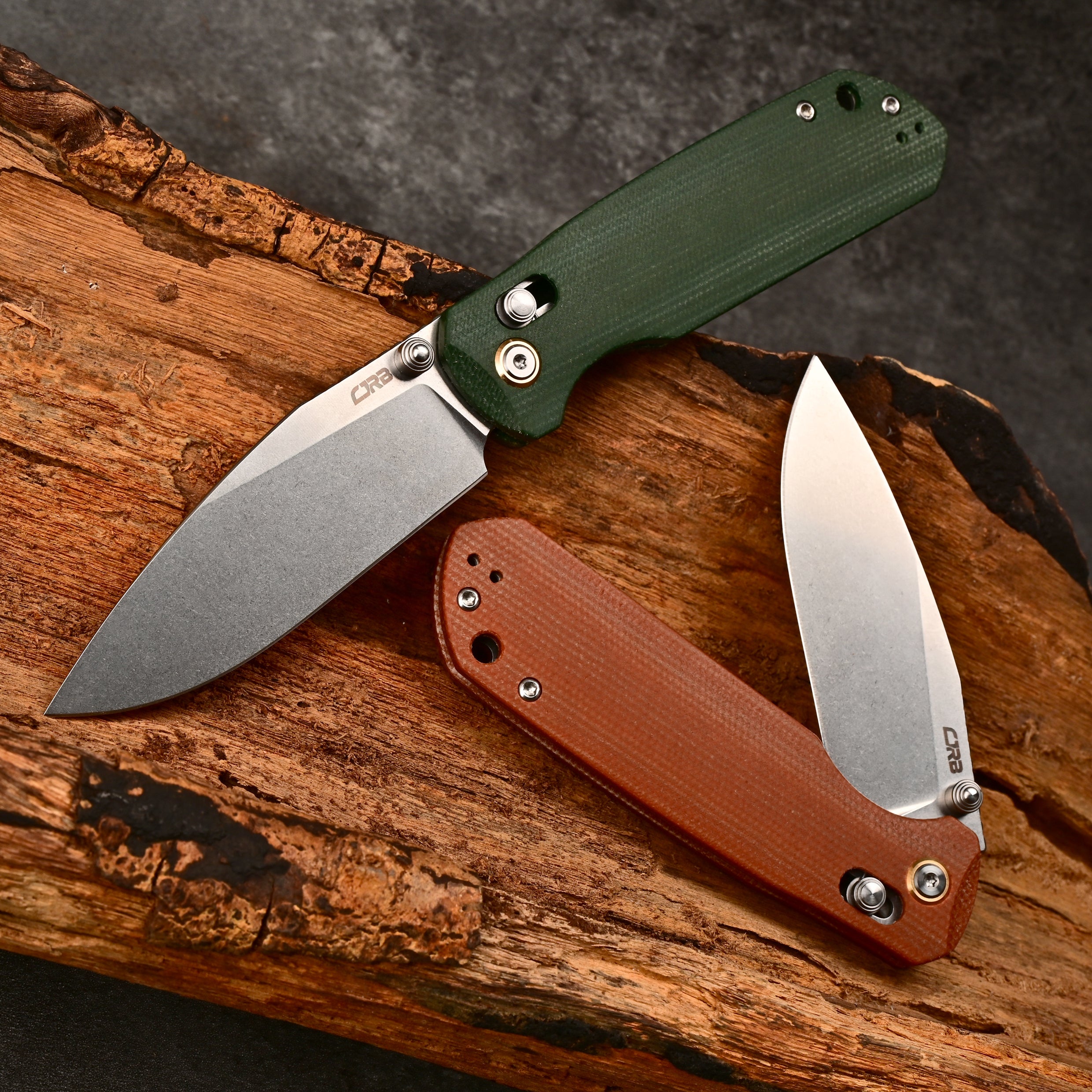 CJRB Prototype Mega Maximal J1954L AR-RPM9 Steel Blade Micarta Handle Folding Knives