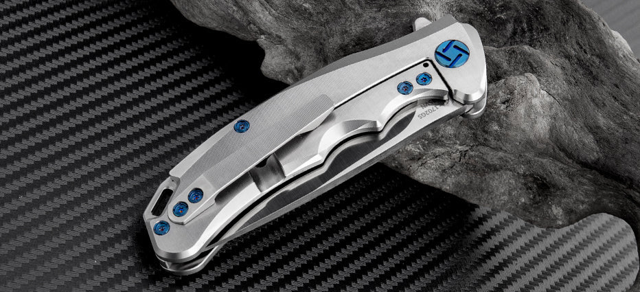 Artisan Cutlery Tradition ATZ-1702GS S35VN Blade Titanium Handle Folding Knives