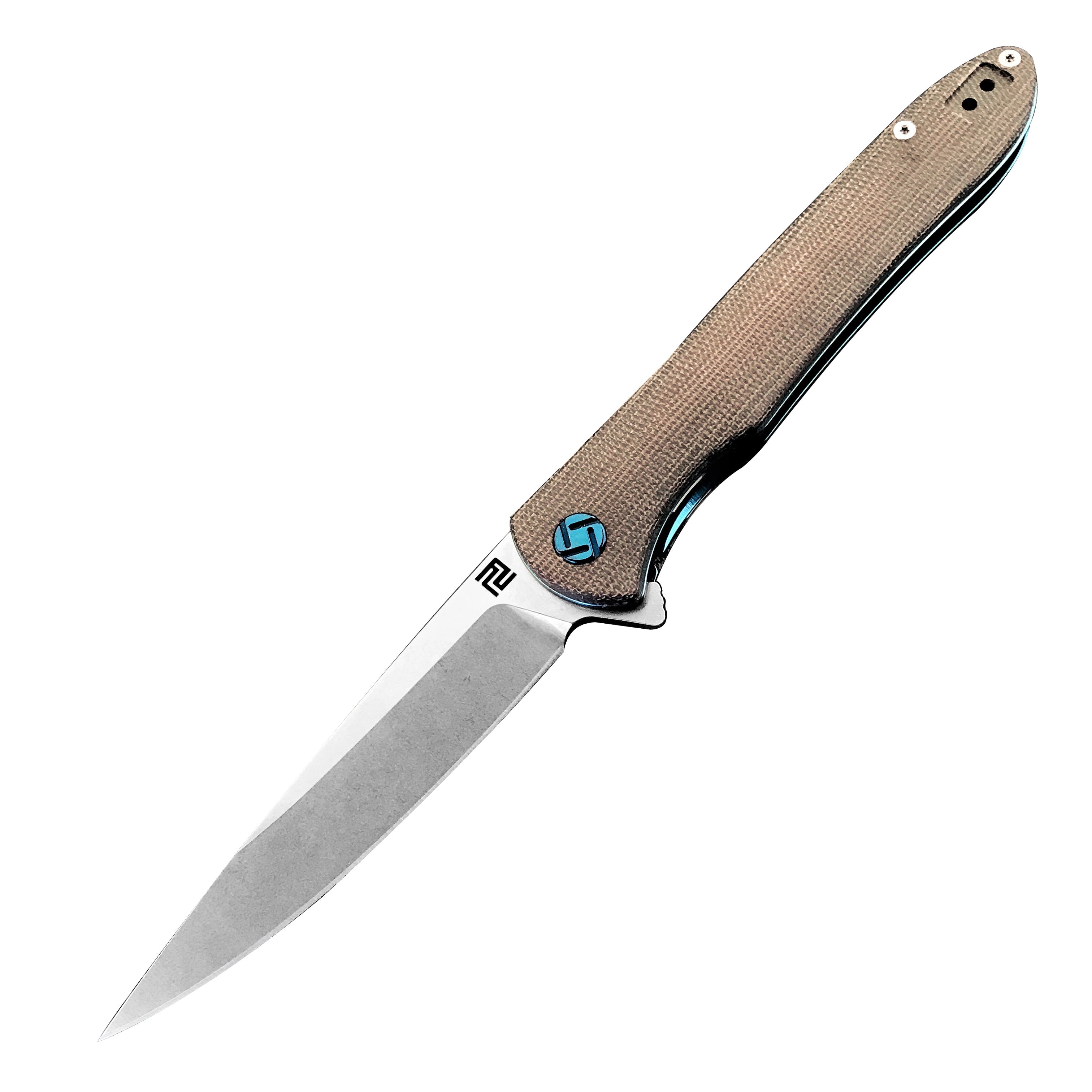 Artisan Cutlery Shark ATZ-1707P D2 Blade Micarta Handle Folding Knives