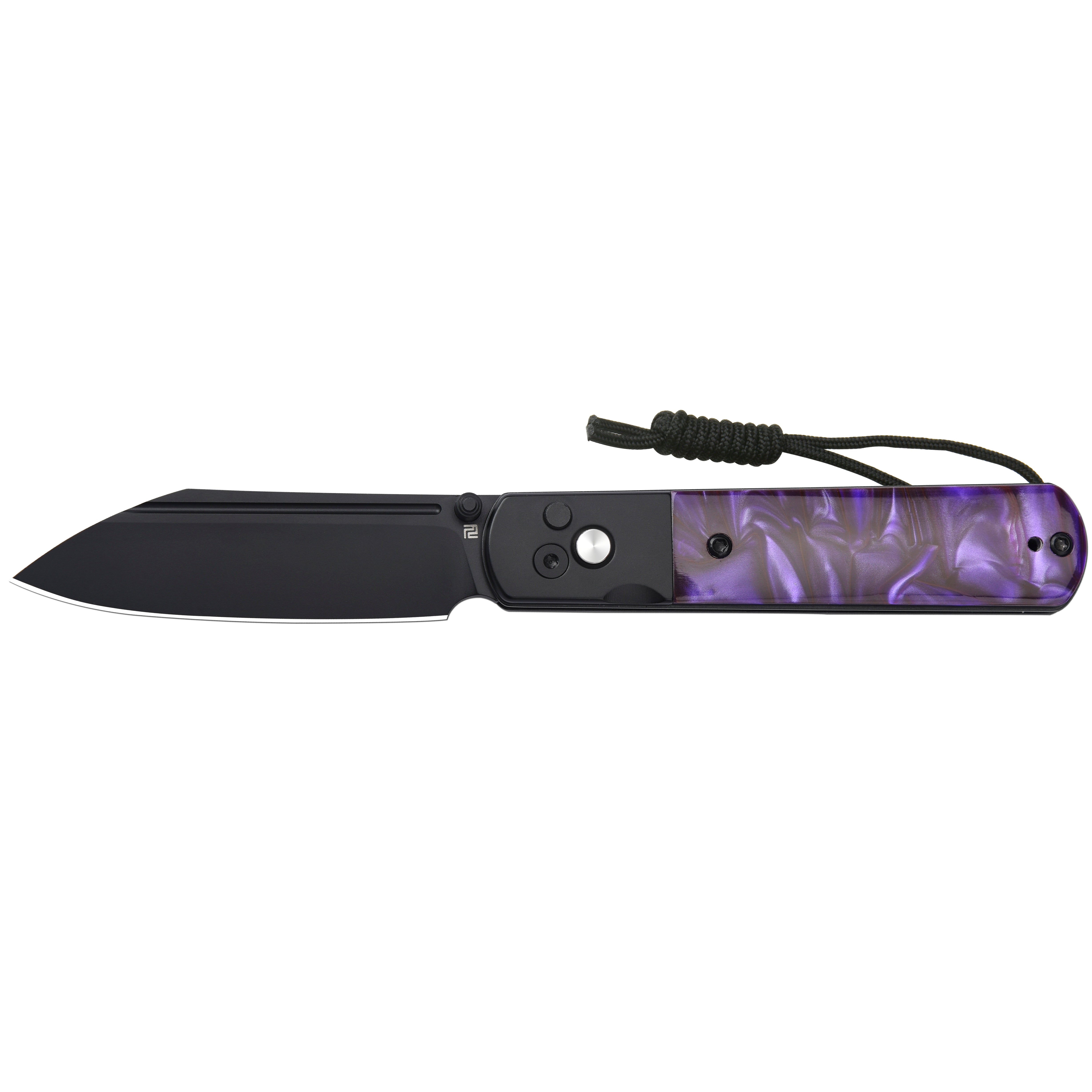 Artisan Cutlery Holm 1875P AR-RPM9 Steel Blade Acrylic Handle Folding Knives - Deep Space Purple Acrylic (1875P-PA)