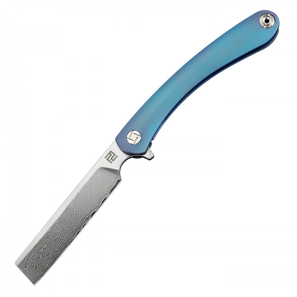 Artisan Cutlery Orthodox ATZ-1817GD Damascus Blade Titanium Handle Folding Knives
