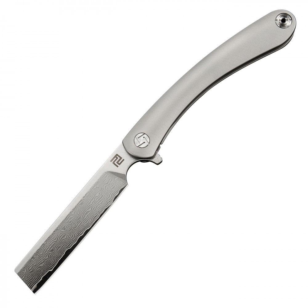 Artisan Cutlery Orthodox ATZ-1817GD Damascus Blade Titanium Handle Folding Knives