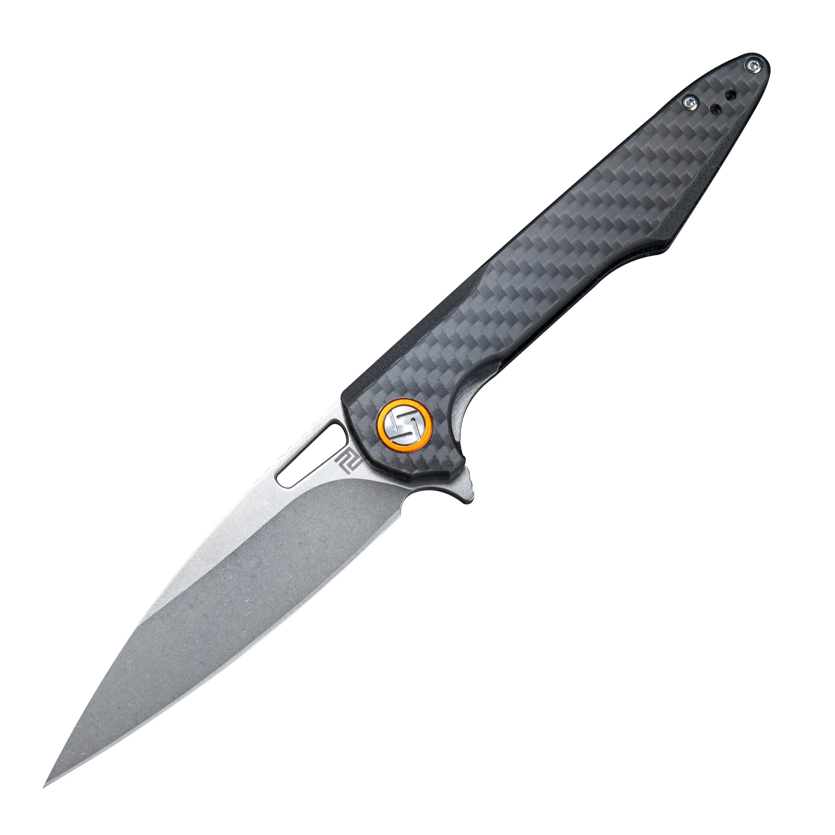 Artisan Cutlery Archaeo ATZ-1821P D2 Blade Carbon Fiber Handle Folding Knives