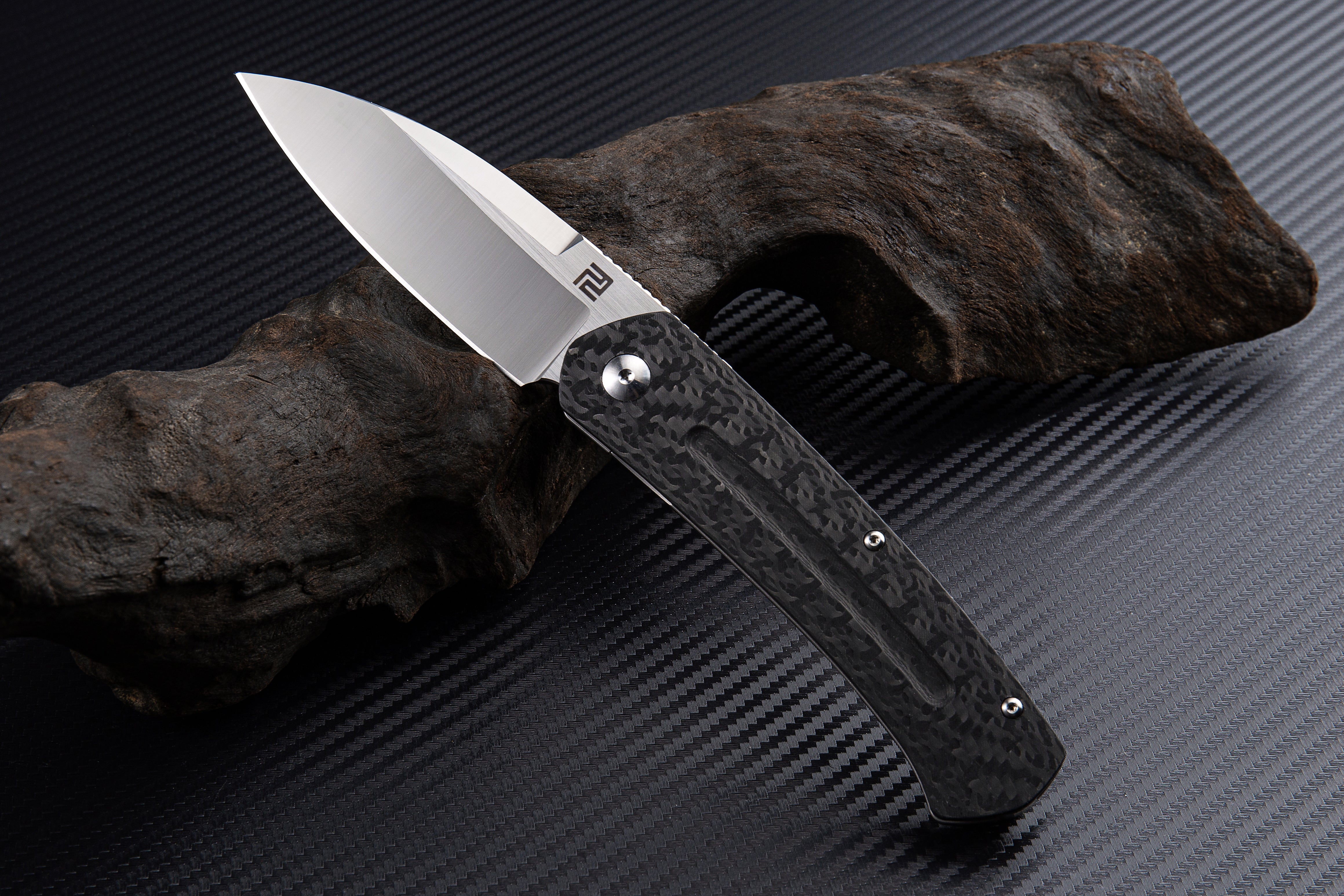 Artisan Cutlery Centauri ATZ-1839G S35VN Blade Titanium and Carbon fiber Handle Folding Knives