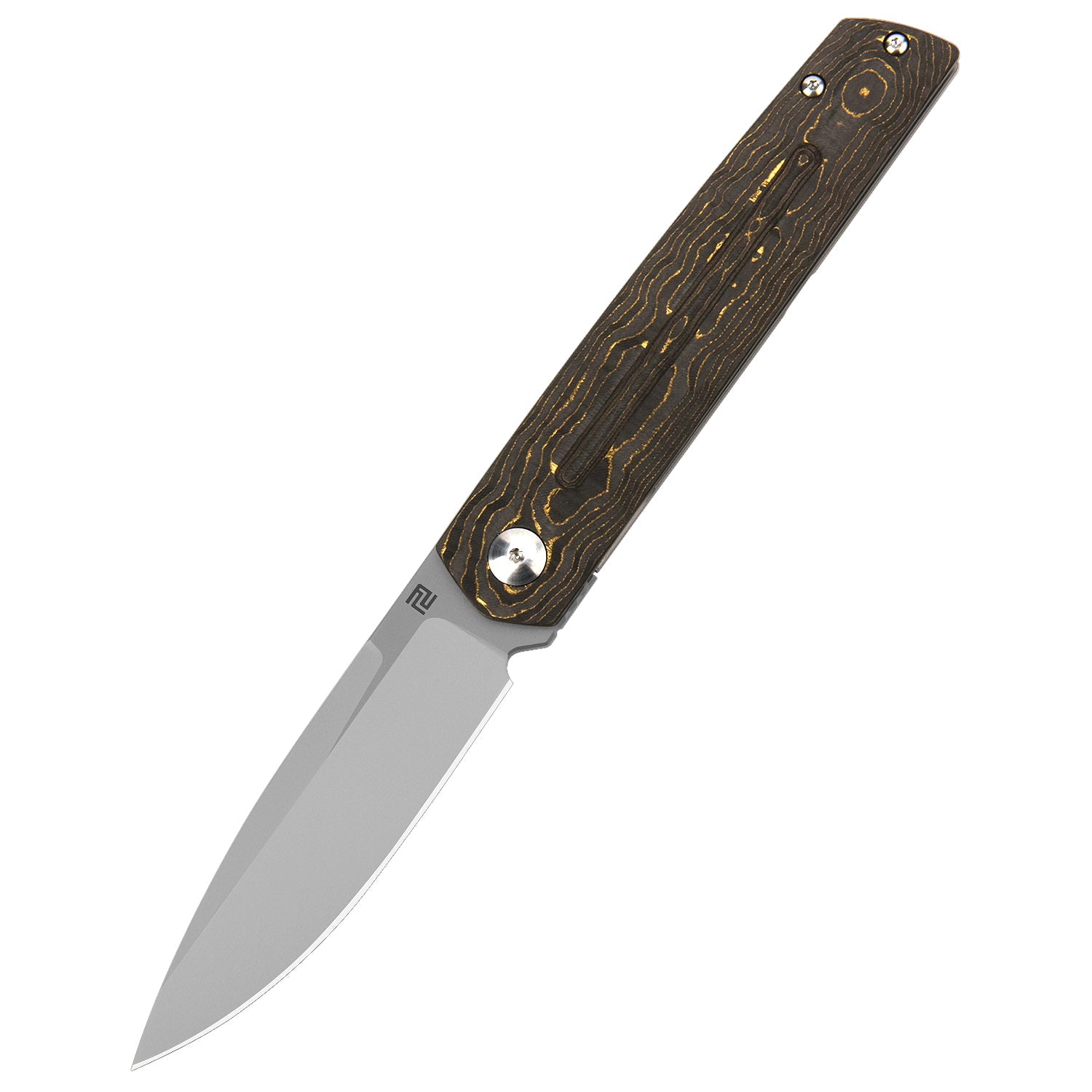 Artisan Cutlery Sirius 1849G S35VN Blade Fat Carbon and Titanium Handle Folding Knives
