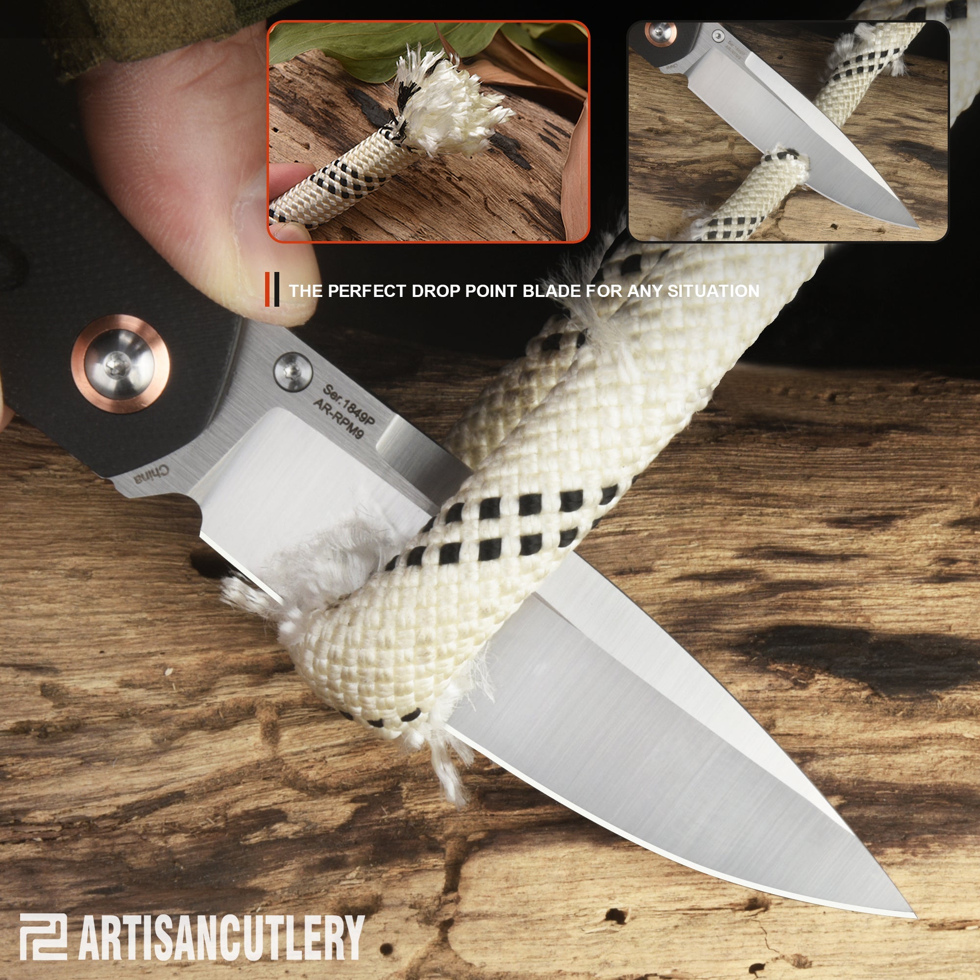 Artisan Cutlery Sirius 1849P AR-RPM9 Steel Blade G10 Handle Folding Knives