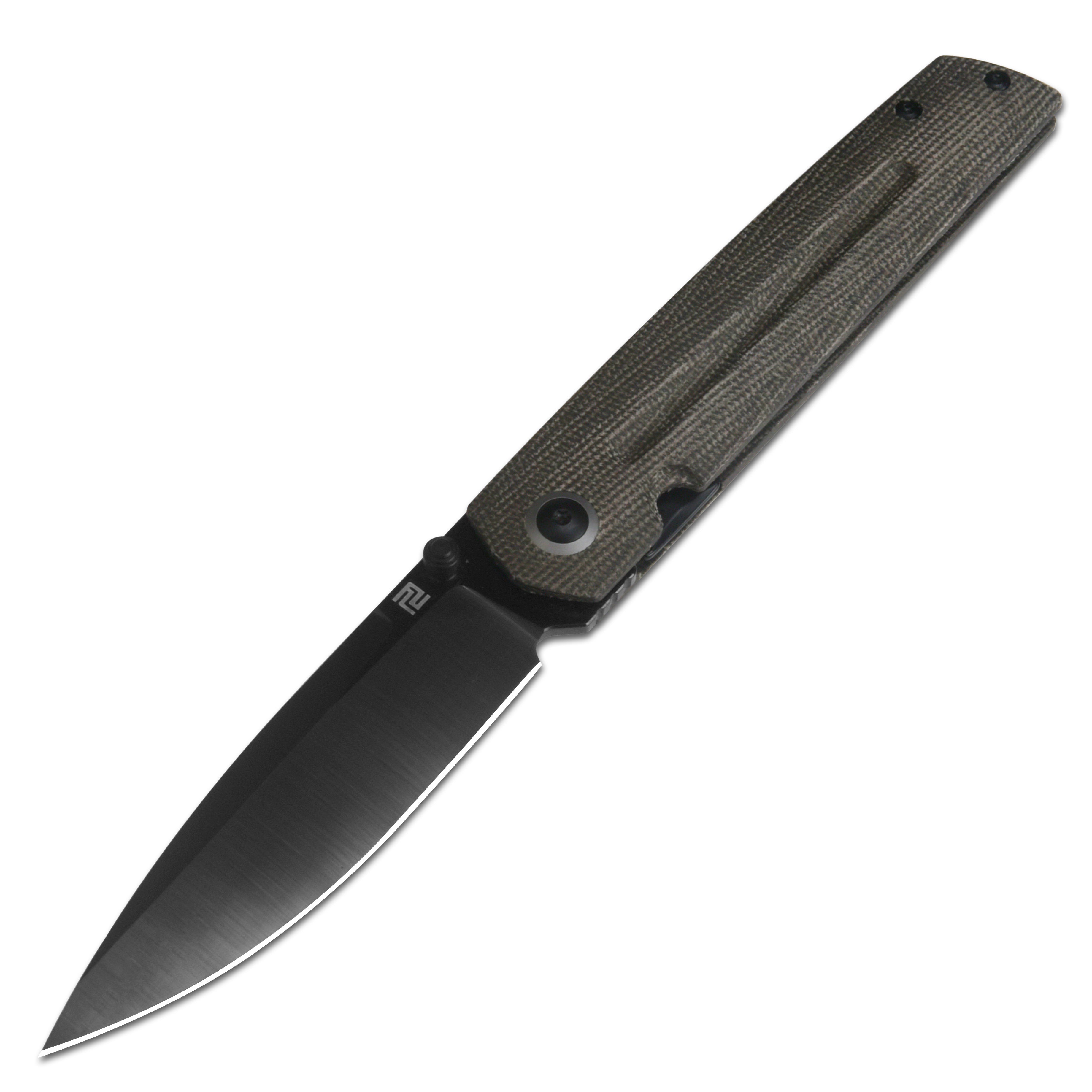 Artisan Cutlery Sirius 1849P-DODG S35VN Black DLC Coated Blade Micarta Handle Folding Knives