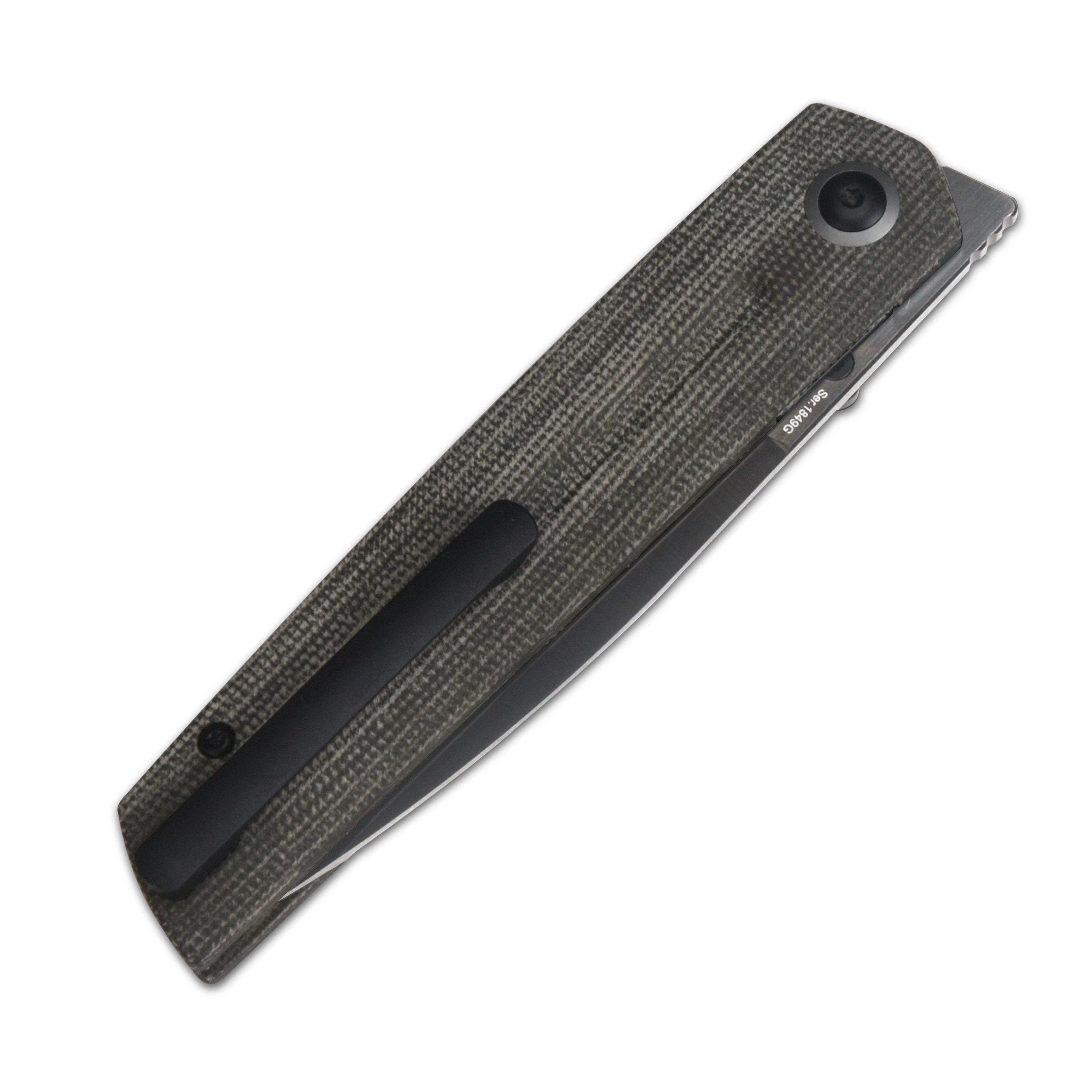 Artisan Cutlery Sirius 1849P-DODG S35VN Black DLC Coated Blade Micarta Handle Folding Knives