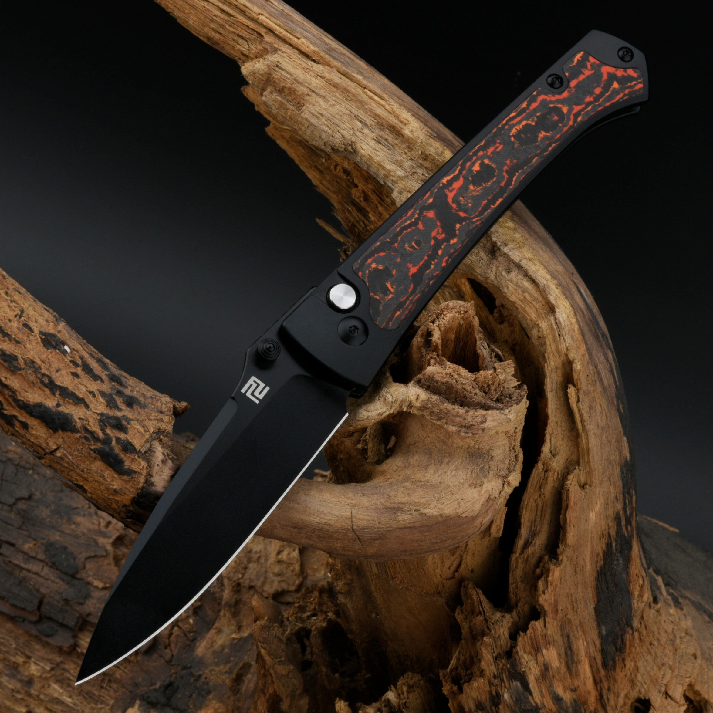 Artisan Cutlery Andromeda 1856G-FCMV M390 Blade Titanium and Fat Carbon Handle Folding Knife (Limited Edition)