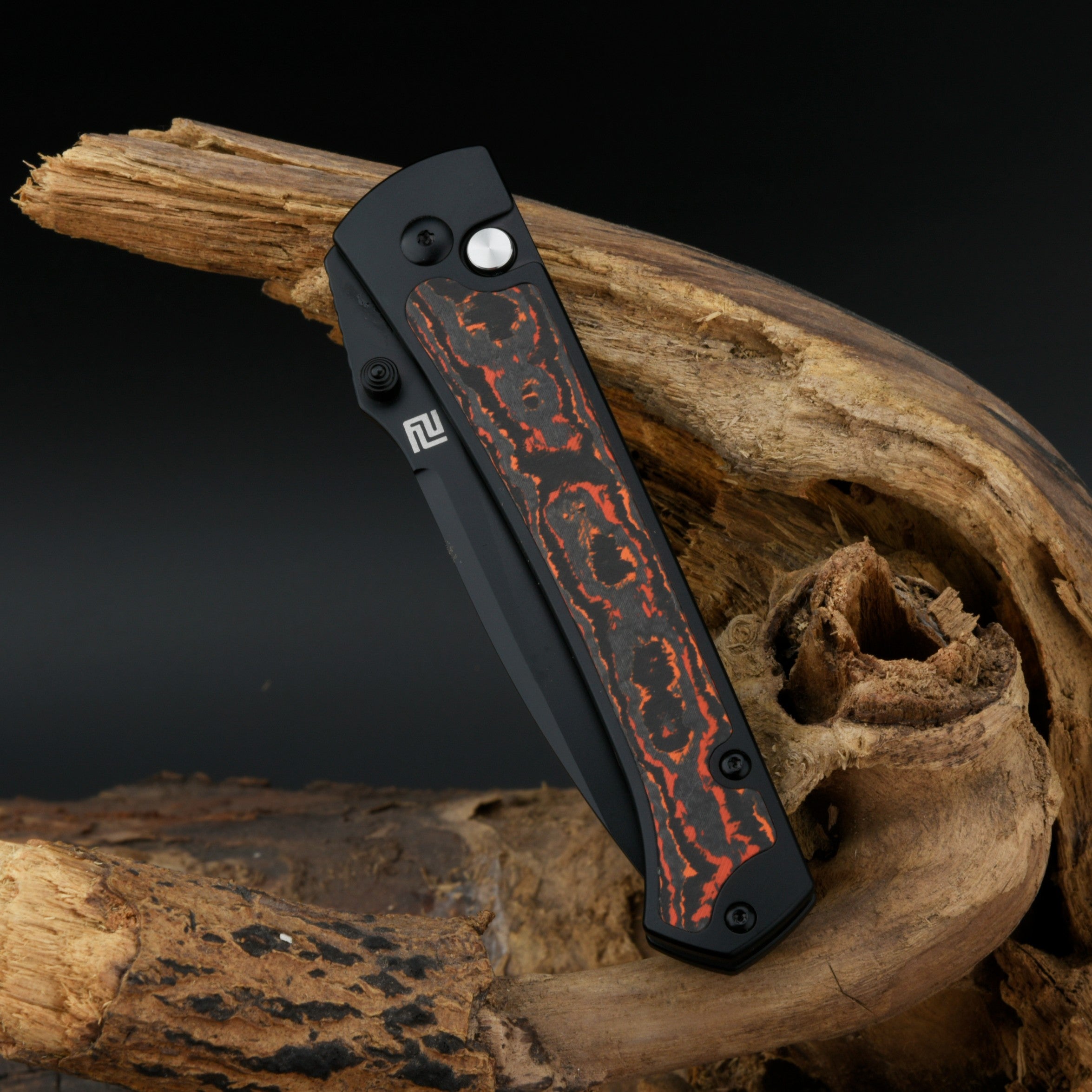 Artisan Cutlery Andromeda 1856G-FCMV M390 Blade Titanium and Fat Carbon Handle Folding Knife (Limited Edition)