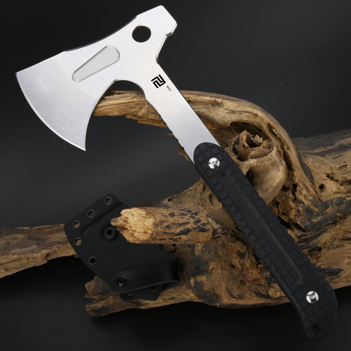 Artisan Cutlery Nebulax ATZ-1857A Stainless Steel Blade G10 Handle Axe - Stone Wash (1857A-BK)