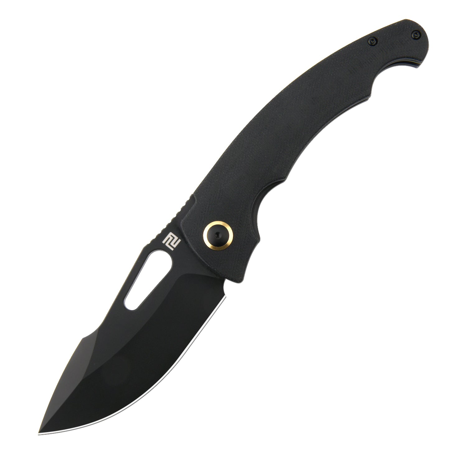 Artisan Cutlery Xcellerator ATZ-1860P AR-RPM9 Blade Micarta Handle Folding Knives - Black PVD / Black (1860P-BMBK)