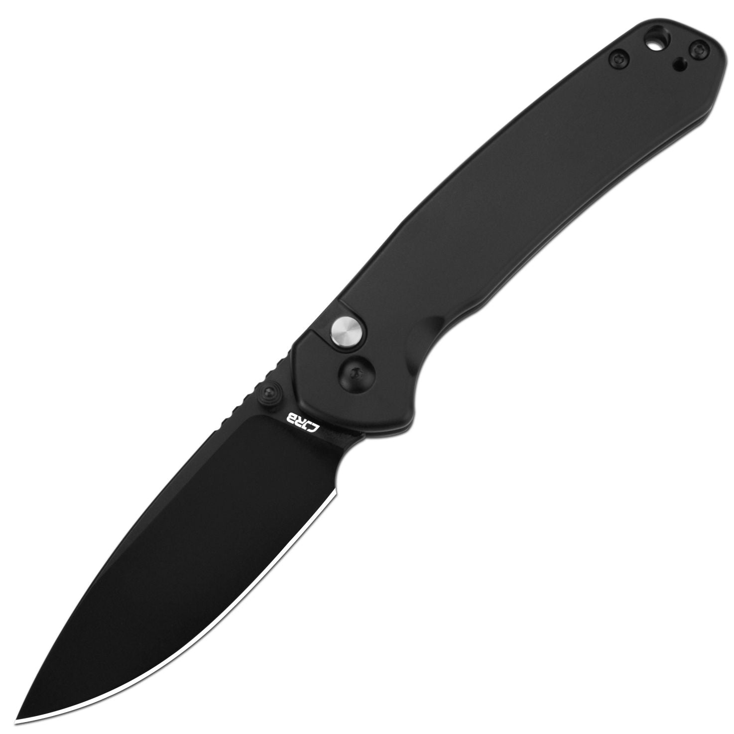 CJRB Pyrite J1925 AR-RPM9 Steel Blade Steel Handle Folding Knives - STEEL(Black) (J1925-BST)