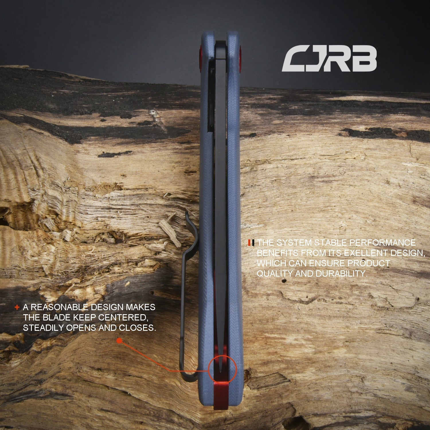 CJRB Gobi J1906 AR-RPM9 Steel Black Pvd Blade G10 Handle Folding Knives - Gray (J1906-BGYC)