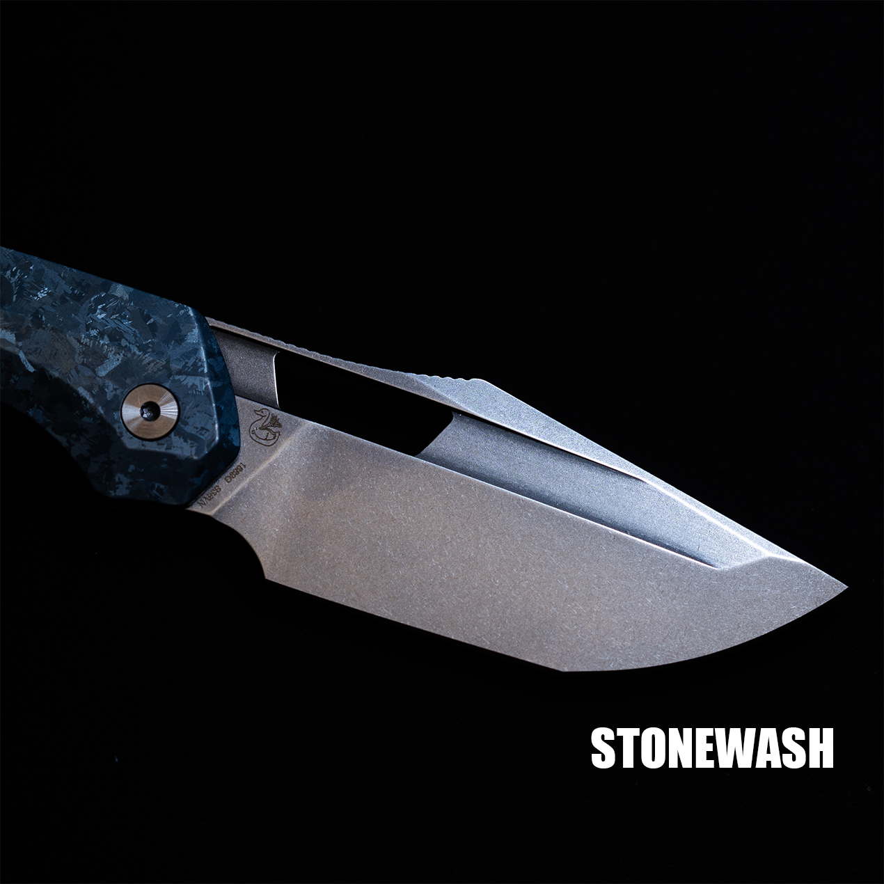 Artisan Cutlery Mousebird Thumb Hole Top Liner lock Lock EDC Knife Crystal Titanium Handle Crystal Titanium Clip(3'' CPM S35VN Stone Wash Blade ) 1889G-CBU