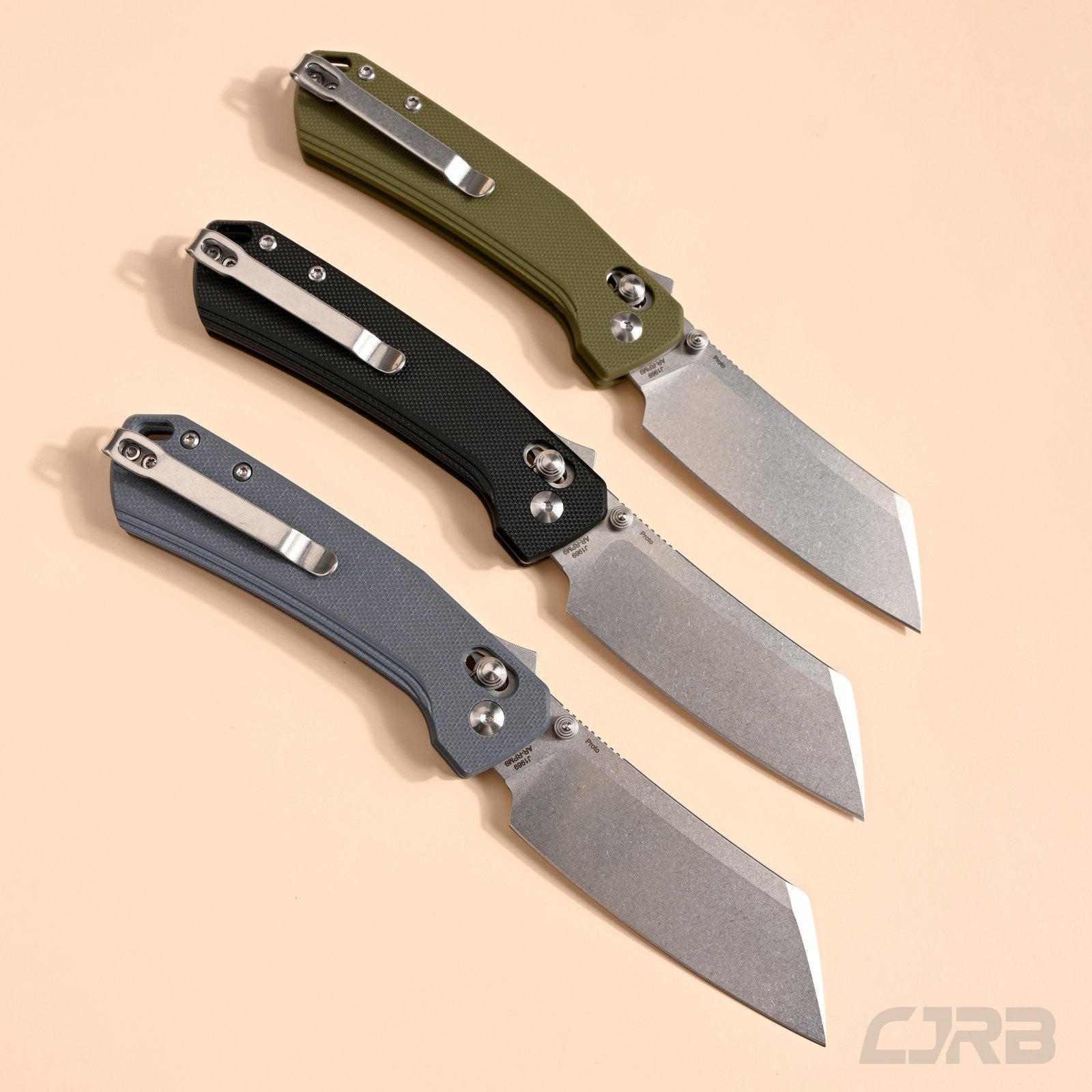 CJRB Ranger J1969 AR-RPM9 Steel Blade G10 Handle Folding Knives (Prototype)
