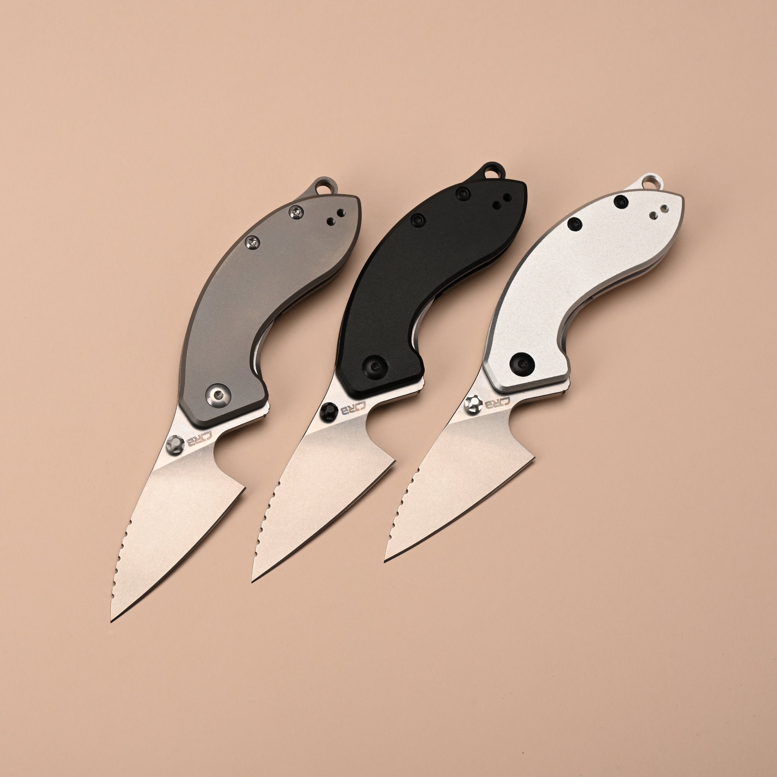 CJRB Prototype Spud J1971 AR-RPM9 Steel Blade Titanium/Aluminum Handle Folding Knives