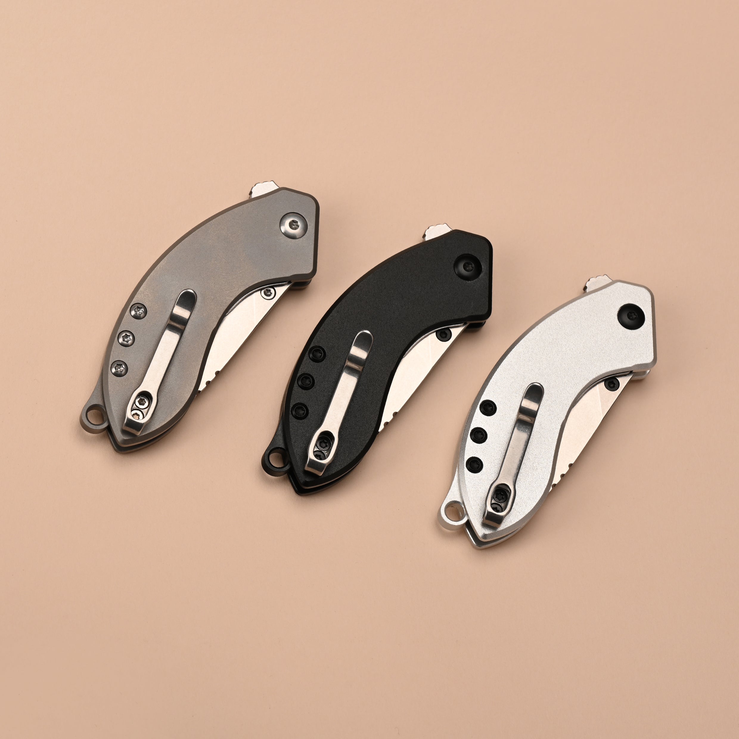 CJRB Prototype Spud J1971 AR-RPM9 Steel Blade Titanium/Aluminum Handle Folding Knives