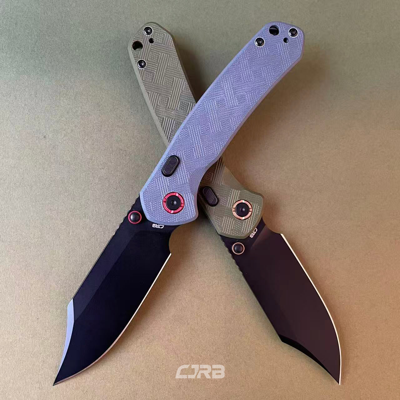 CJRB Bowie Pyrite J1942X AR-RPM9 Steel G10 Handle Folding Knives(Prototype)