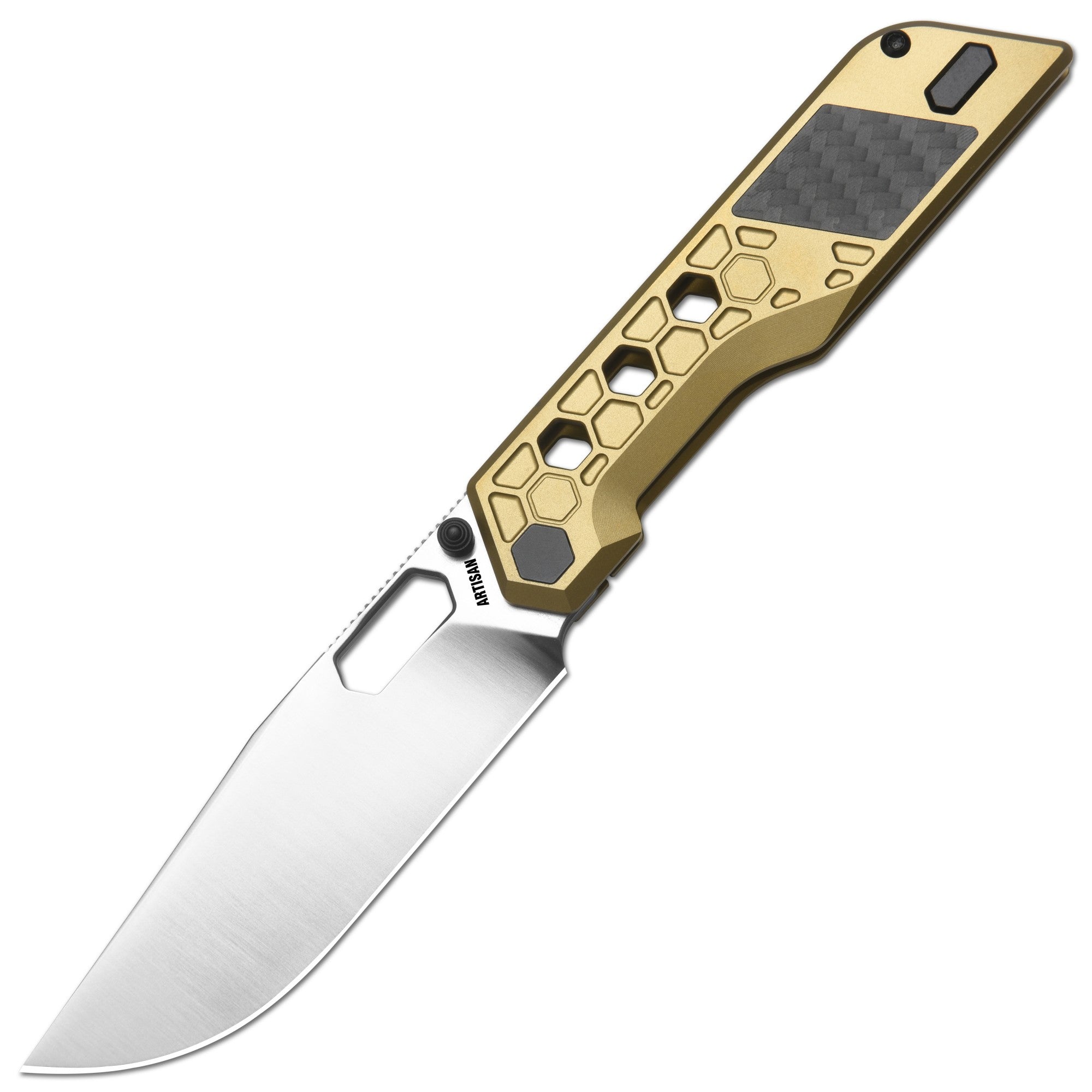 Artisan Cutlery Beest ATZ-1878G S35VN Blade Titanium Handle Folding Knives
