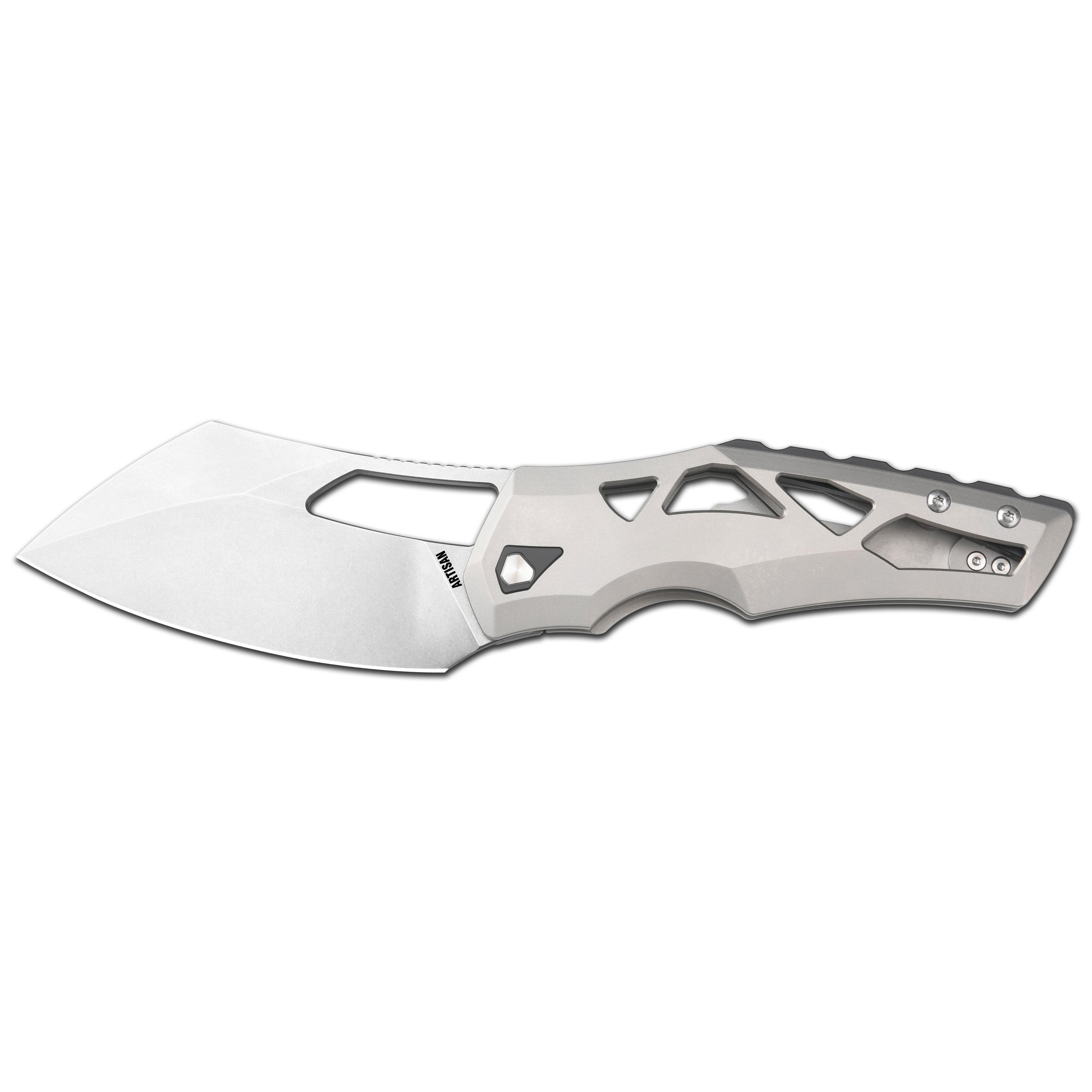 Artisan Cutlery Tortoise 1884G S35VN Steel Blade Titanium Handle Folding Knives