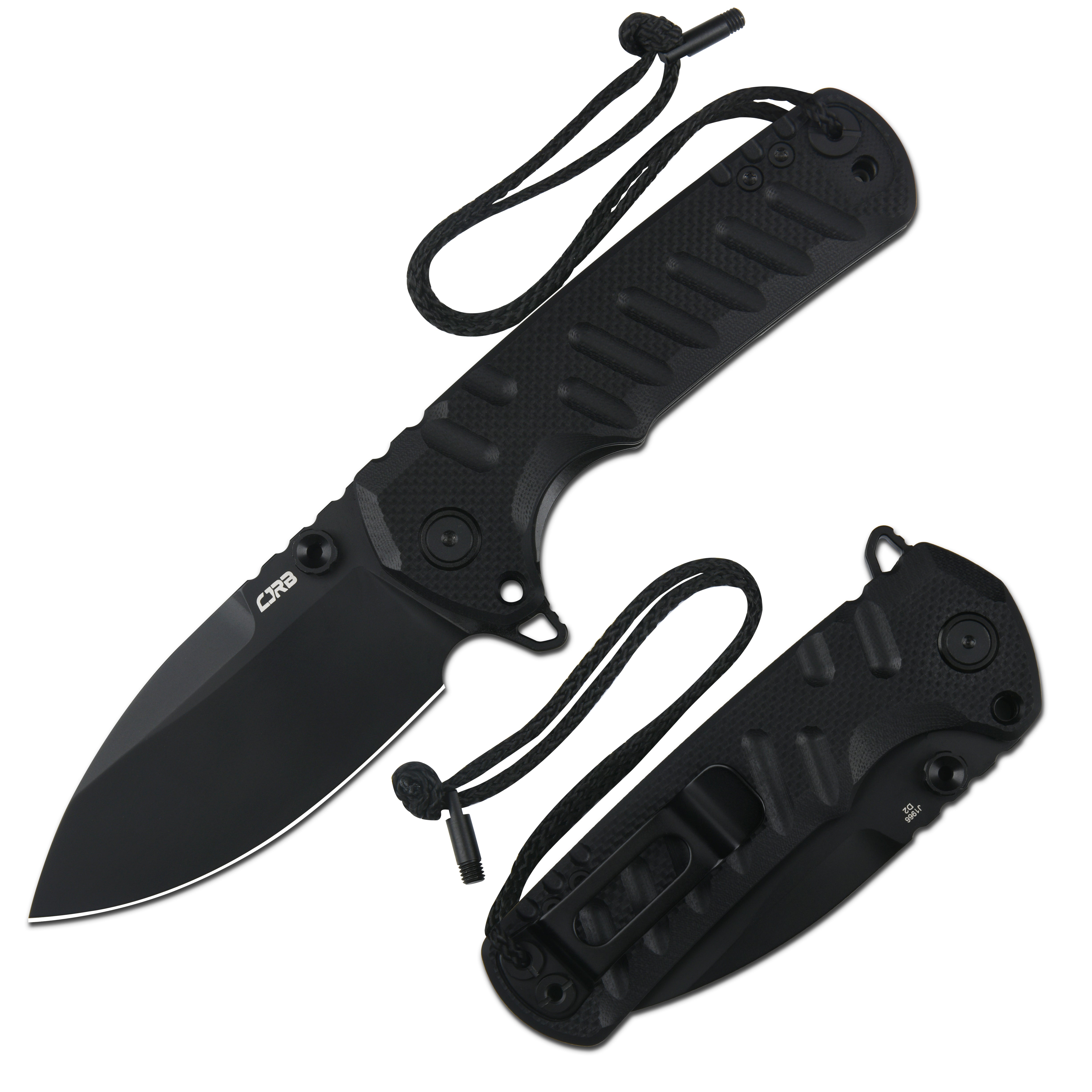 CJRB Tundra J1966 D2 Steel Blade Black G10 Handle Folding Knives