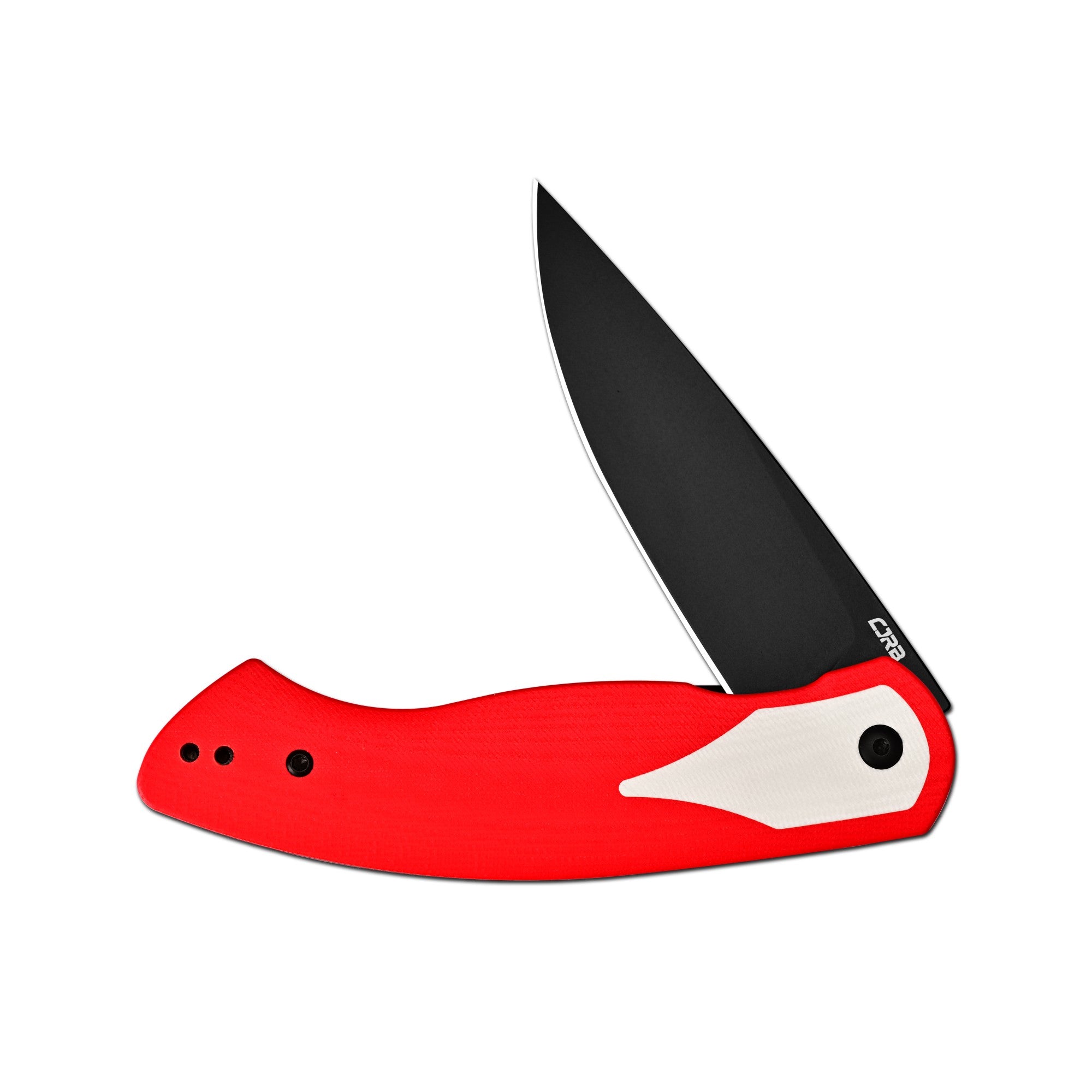 CJRB Rodayo Flipper & Liner Lock Folding Knife Red G10 Handle (3.78'' AR-RPM9 Steel Black PVD Coating Blade) J1972-RWH
