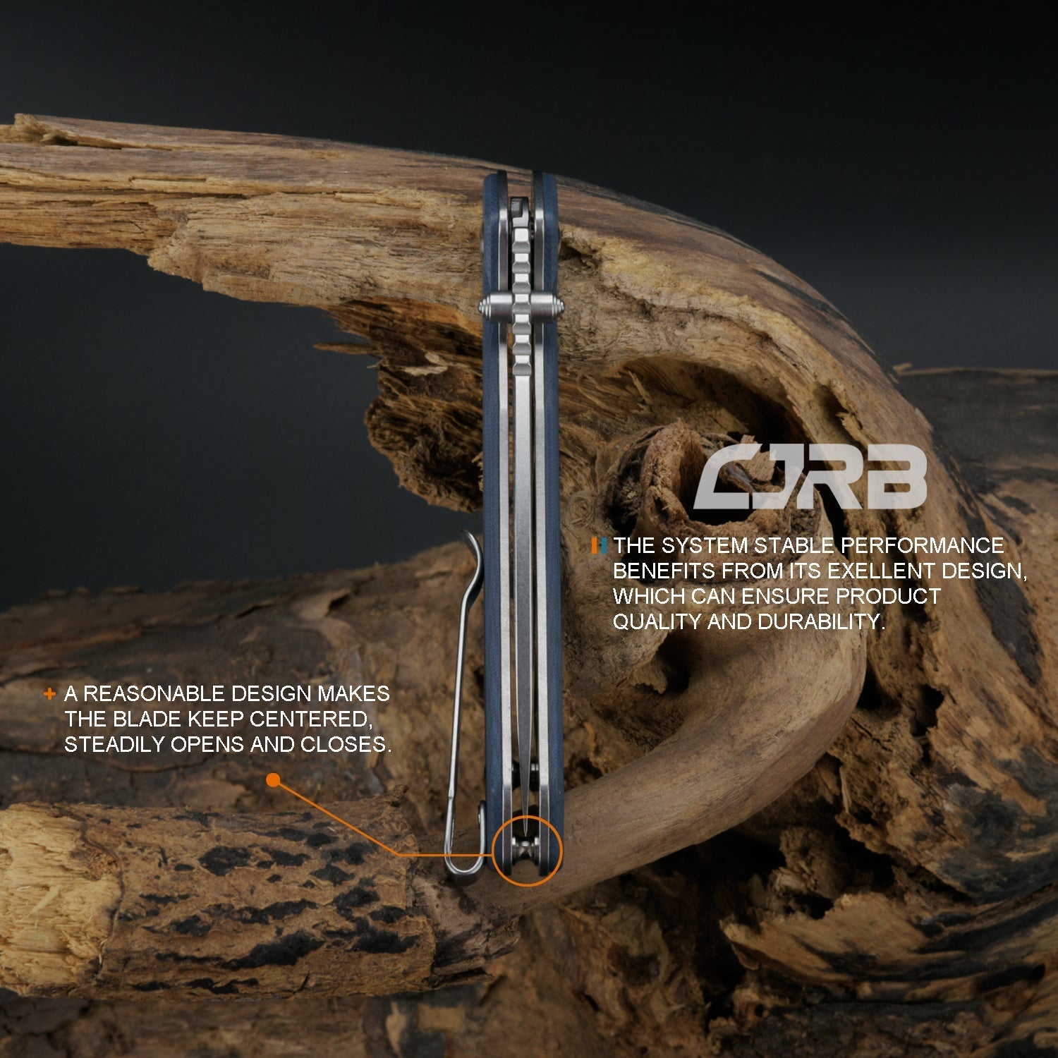 CJRB Pyrite J1925 AR-RPM9 Steel Stone Wash Blade G10 Handle Folding Knives - Gray (J1925-GY)