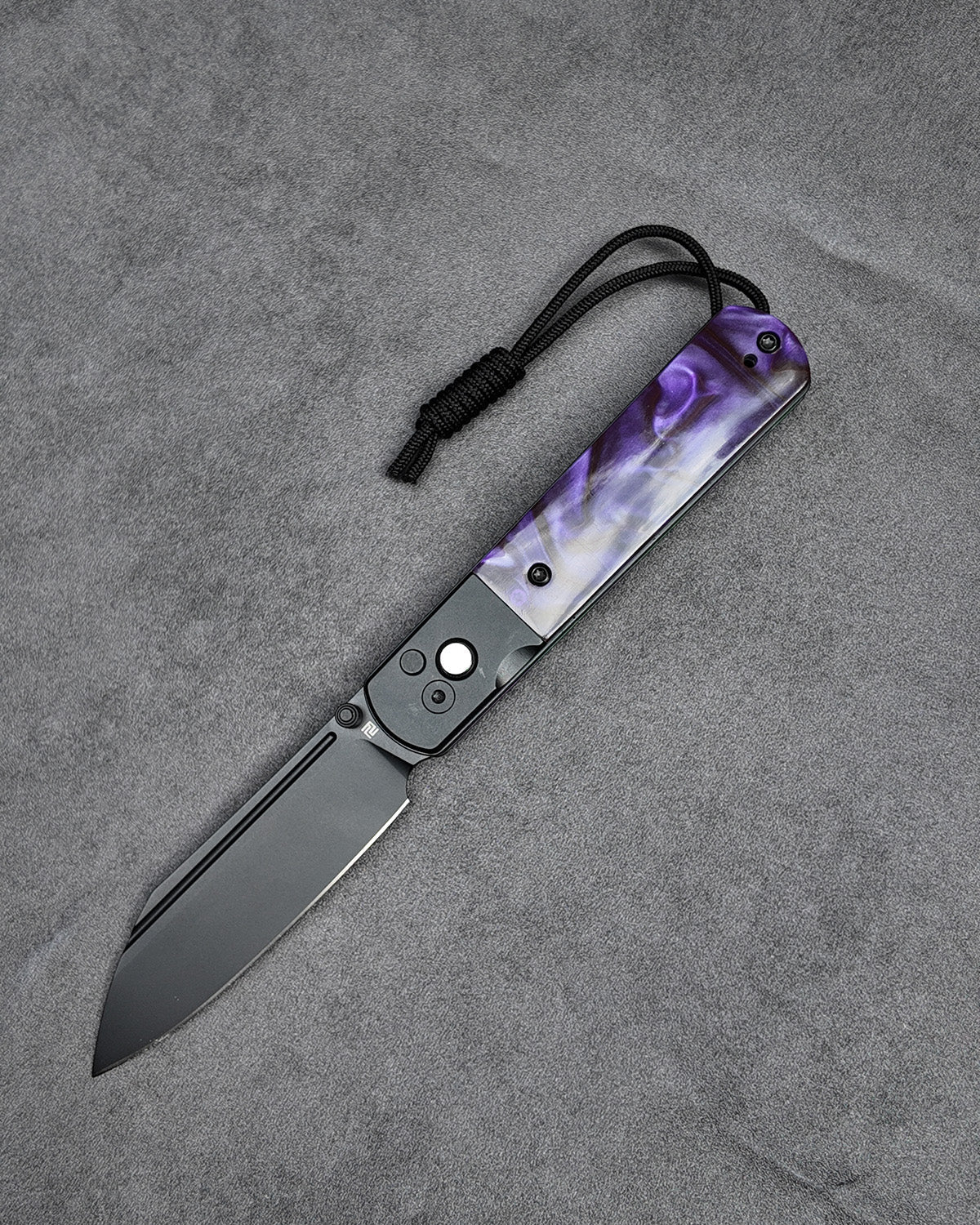 Artisan Cutlery Holm 1875P AR-RPM9 Steel Blade Acrylic Handle Folding Knives - Deep Space Purple Acrylic (1875P-PA)