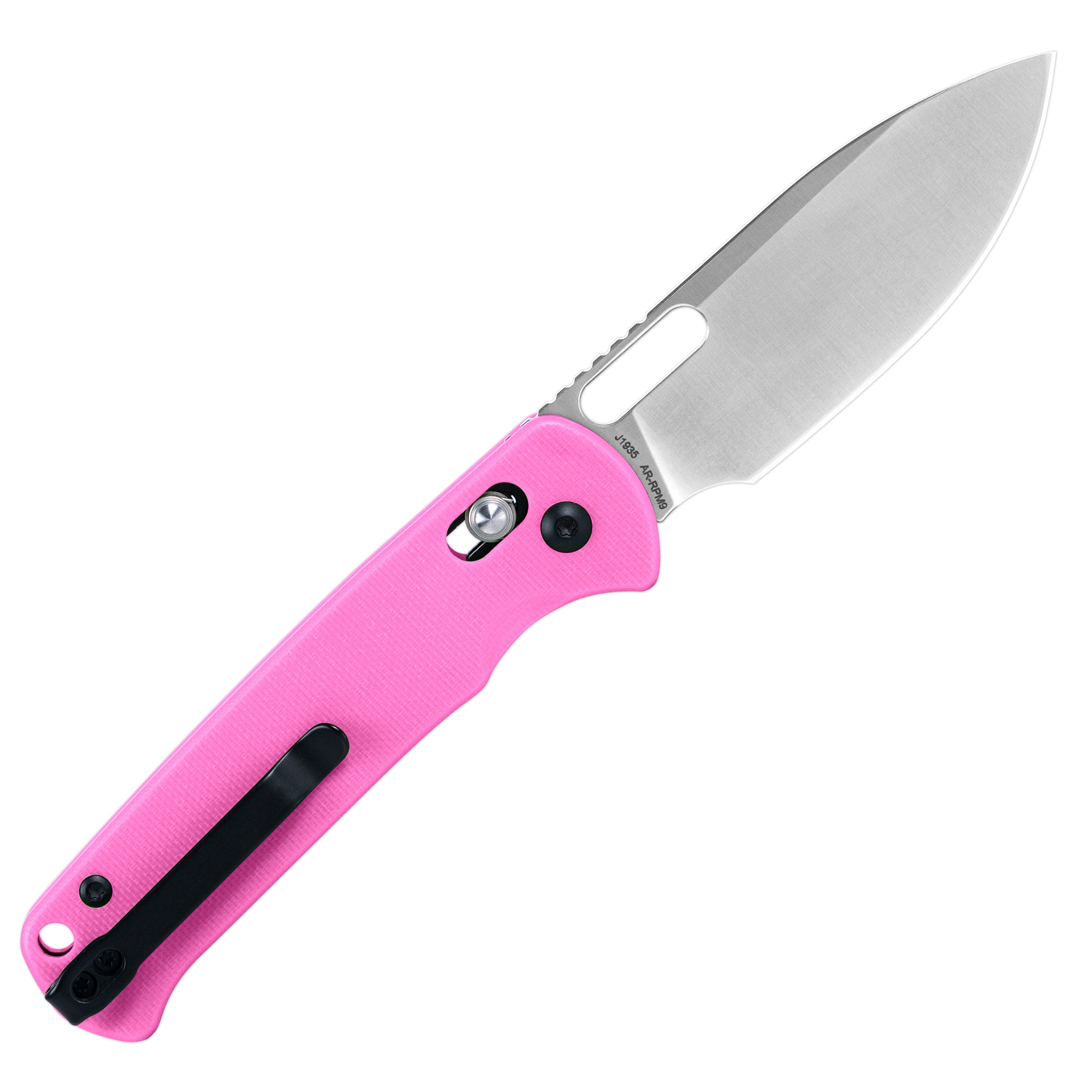 CJRB Hectare J1935 AR-RPM9 Steel Blade G10 Handle Folding Knives - Pink (J1935-PNK)