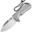CJRB Tundra Flipper &Thumb Stud & Locking Pin & Frame Lock Tatical Knife Titanium Handle (3.78'' Stone Wash CPM S35VN Blade) J1966G-GY (Limited Edition)