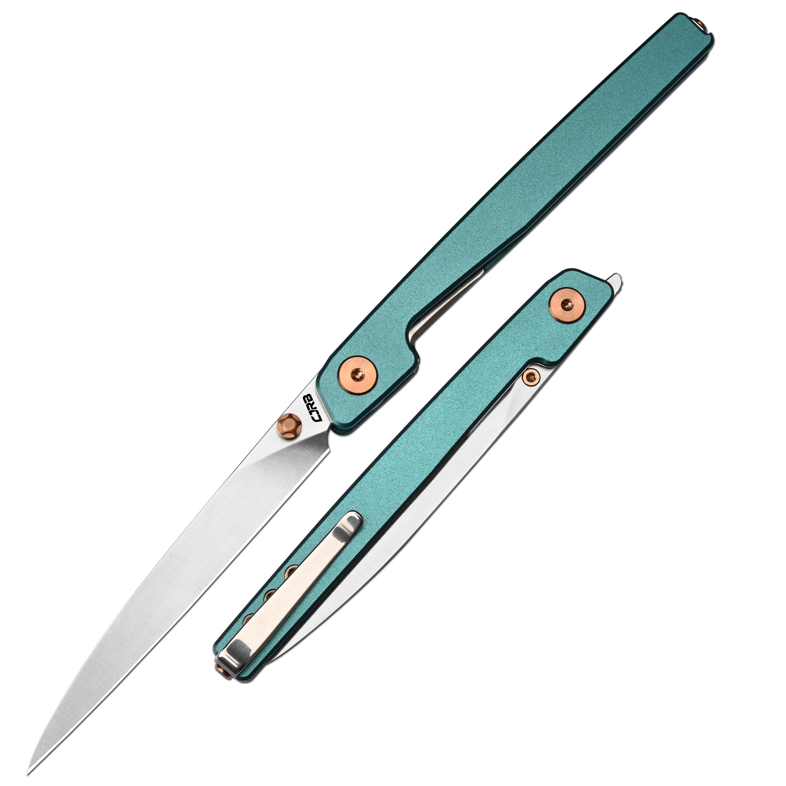 CJRB Lanky Thumb Stud & Liner Lock Knife Blue Aluminum Handle (3.58'' AR-RPM9 Sand Polish Blade) J1965-BU