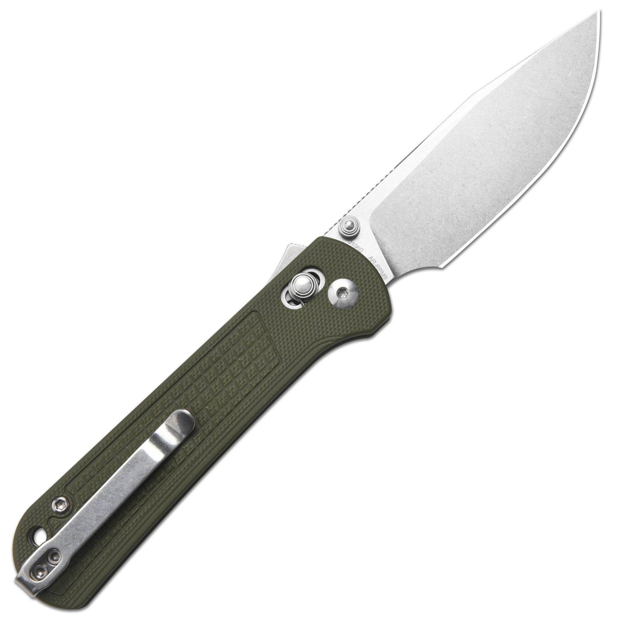 CJRB Bolt J1960 AR-RPM9 Steel Blade G10 Handle Folding Knives, Green