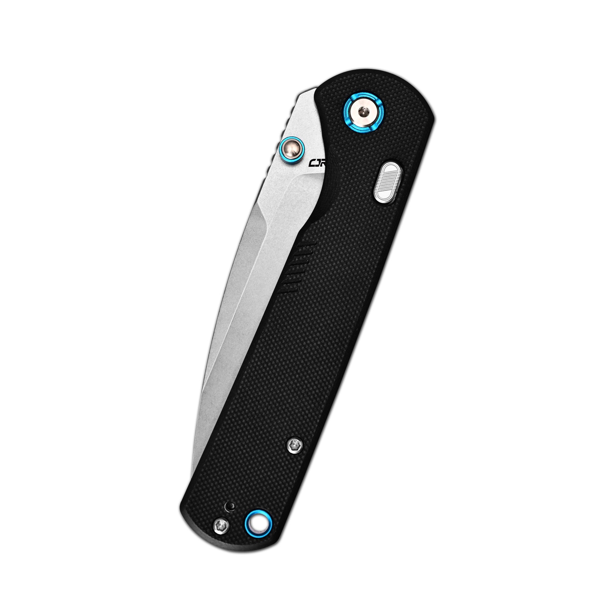 CJRB Latitude Thumb Stud & Top Liner Lock EDC Knife Black G10 Handle(3.47'' AR-RPM9 Steel Stone Wash Blade) J1975-BK