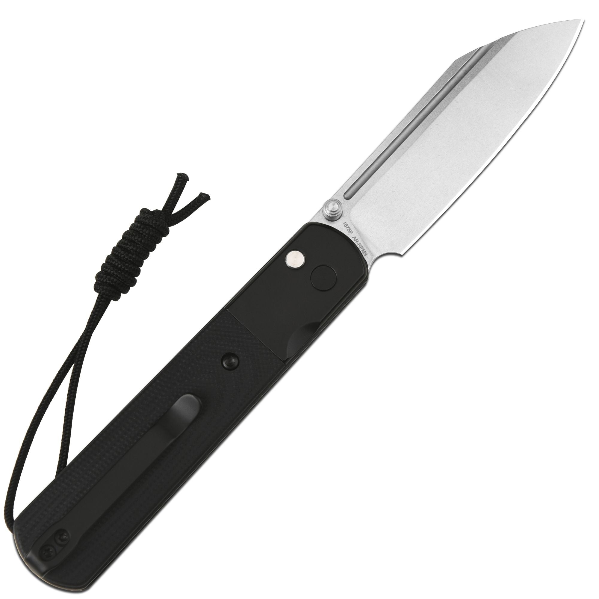 Artisan Cutlery Holm 1875P AR-RPM9 Steel Blade G10 Handle Folding Knives - Black PVD Steel+Black G10 Inlay+Black PVD Steel Liner (1875P-BK)