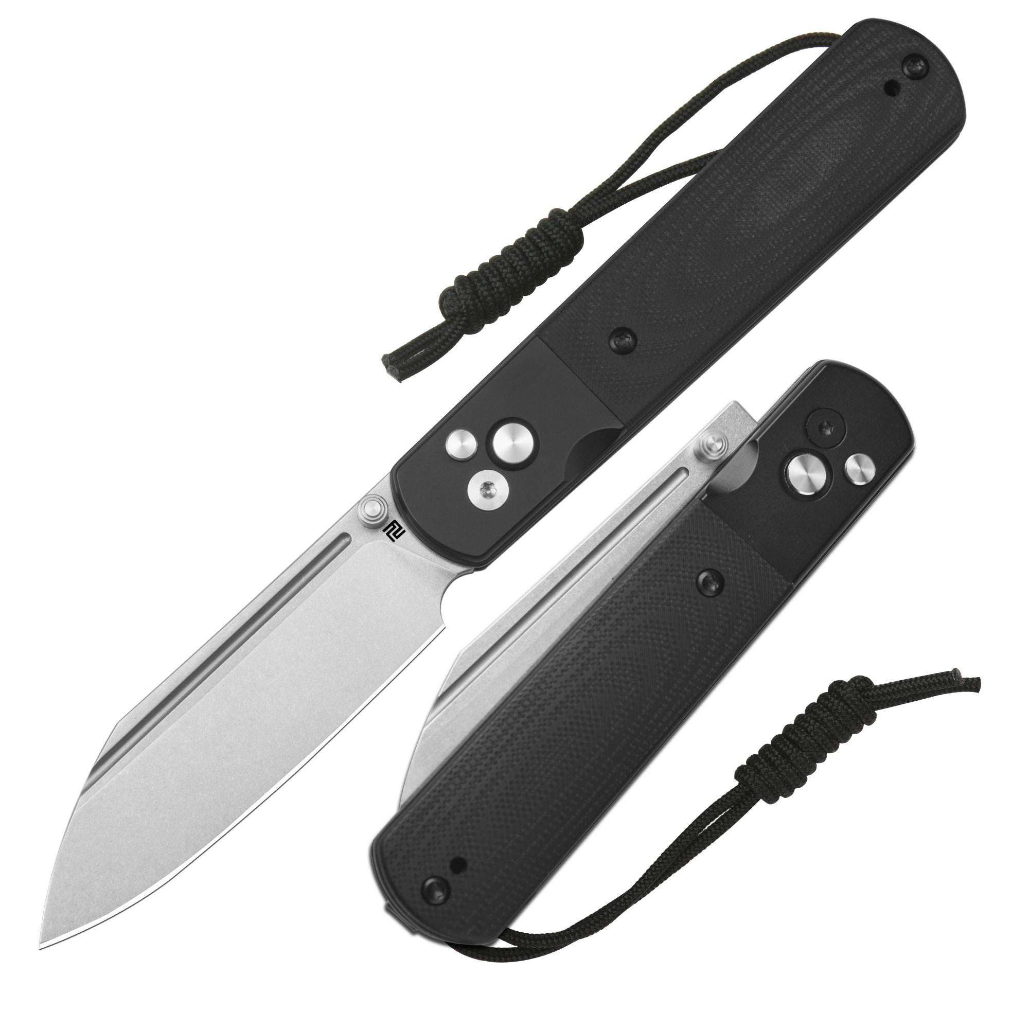 Artisan Cutlery Holm 1875P AR-RPM9 Steel Blade G10 Handle Folding Knives - Black PVD Steel+Black G10 Inlay+Black PVD Steel Liner (1875P-BK)