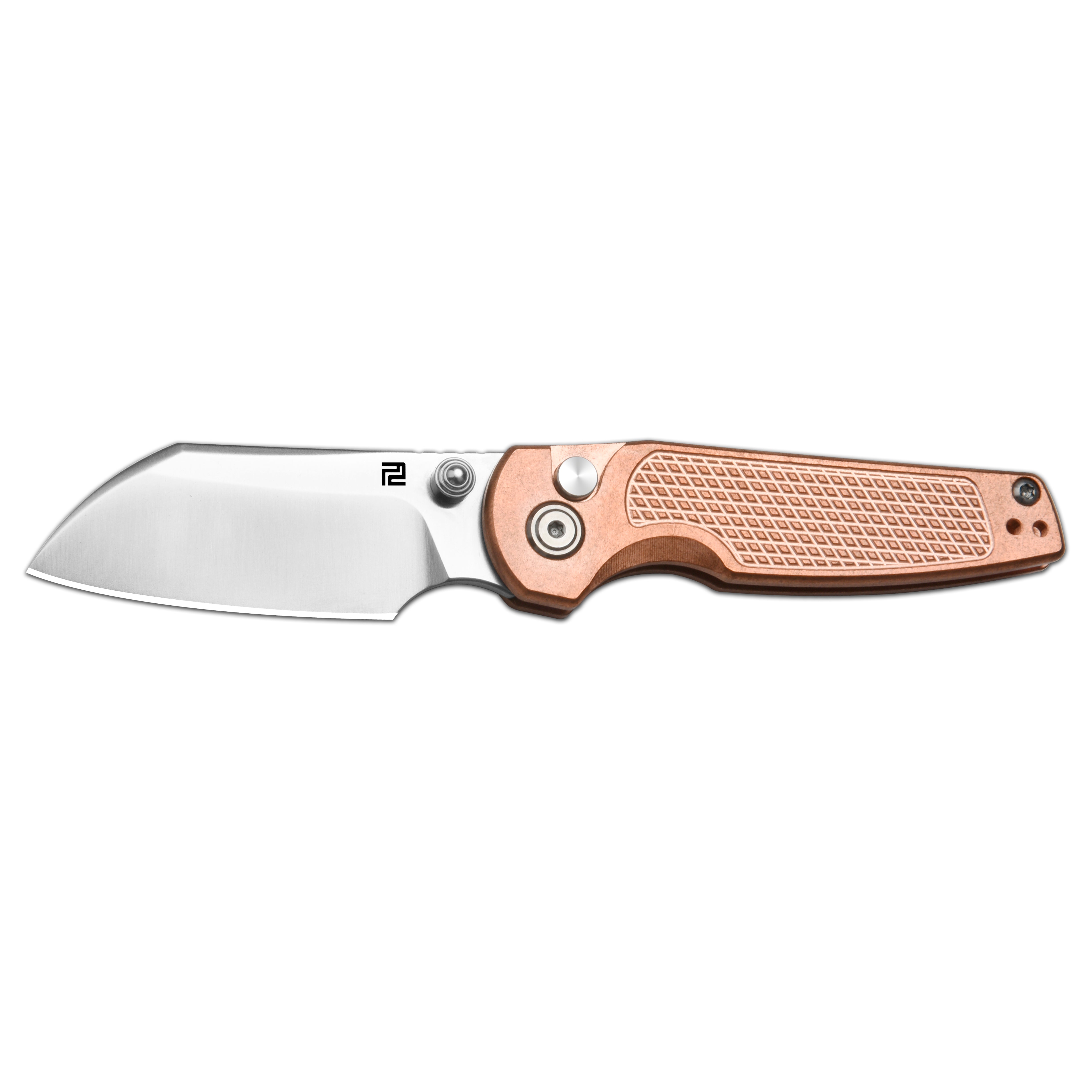Artisan Cutlery Cleo ATZ-1871G CPM S90V Blade Copper Handle Folding Knives