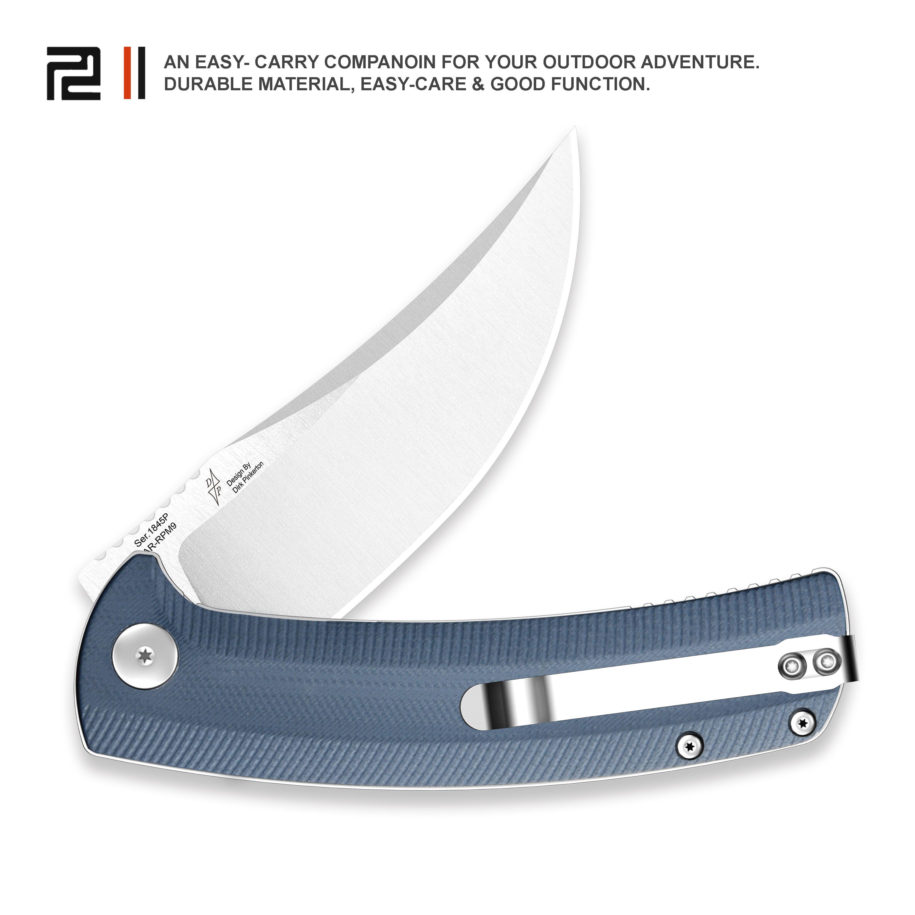 Artisan Cutlery Arroyo ATZ-1845P AR-RPM9 Steel Blade G10 Handle Folding Knives - Gray (1845P-GY)