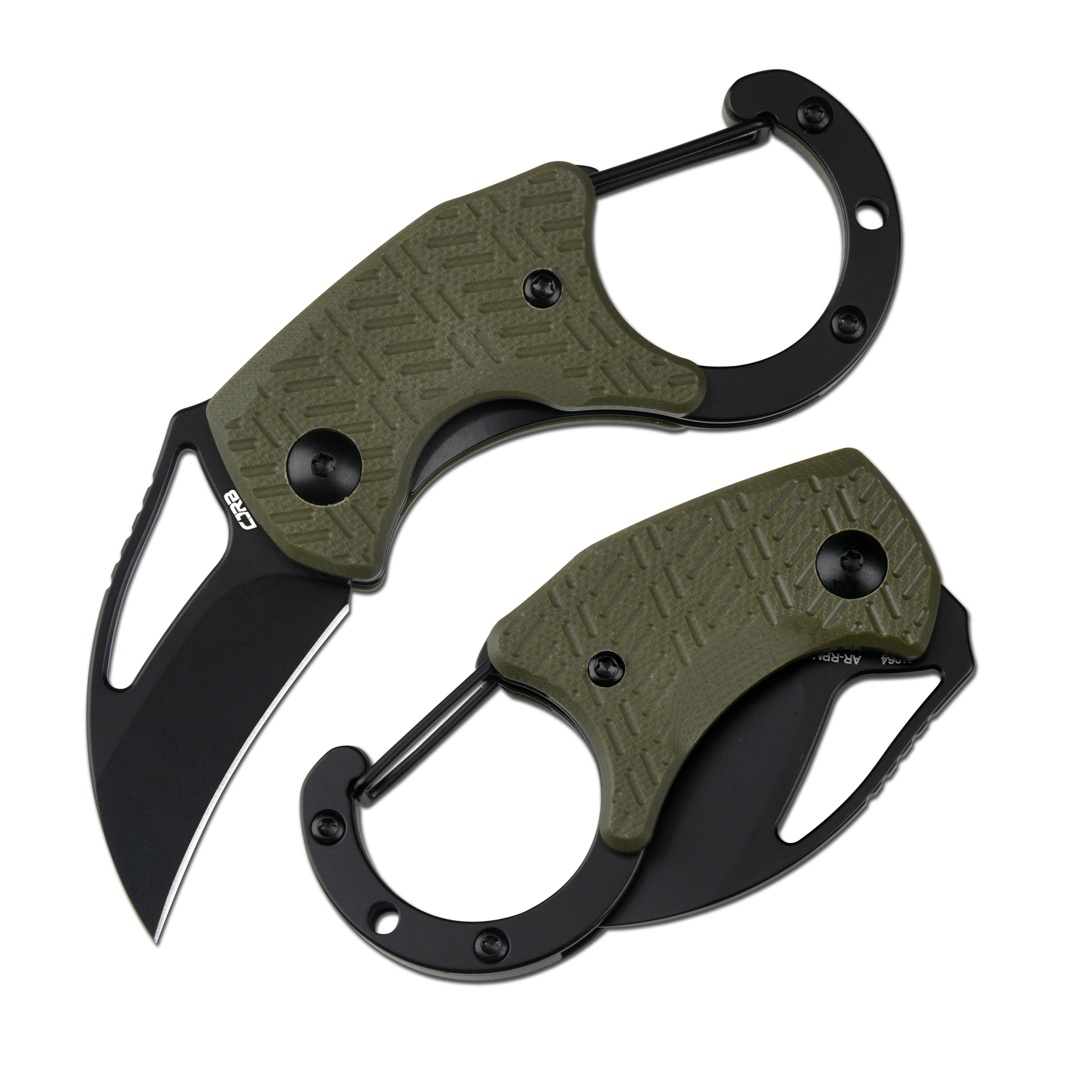 CJRB Anansi J1964 AR-RPM9 Steel Blade G10 Handle Folding Knives - Green G10 Handle/Black PVD Finish (J1964-BGN)