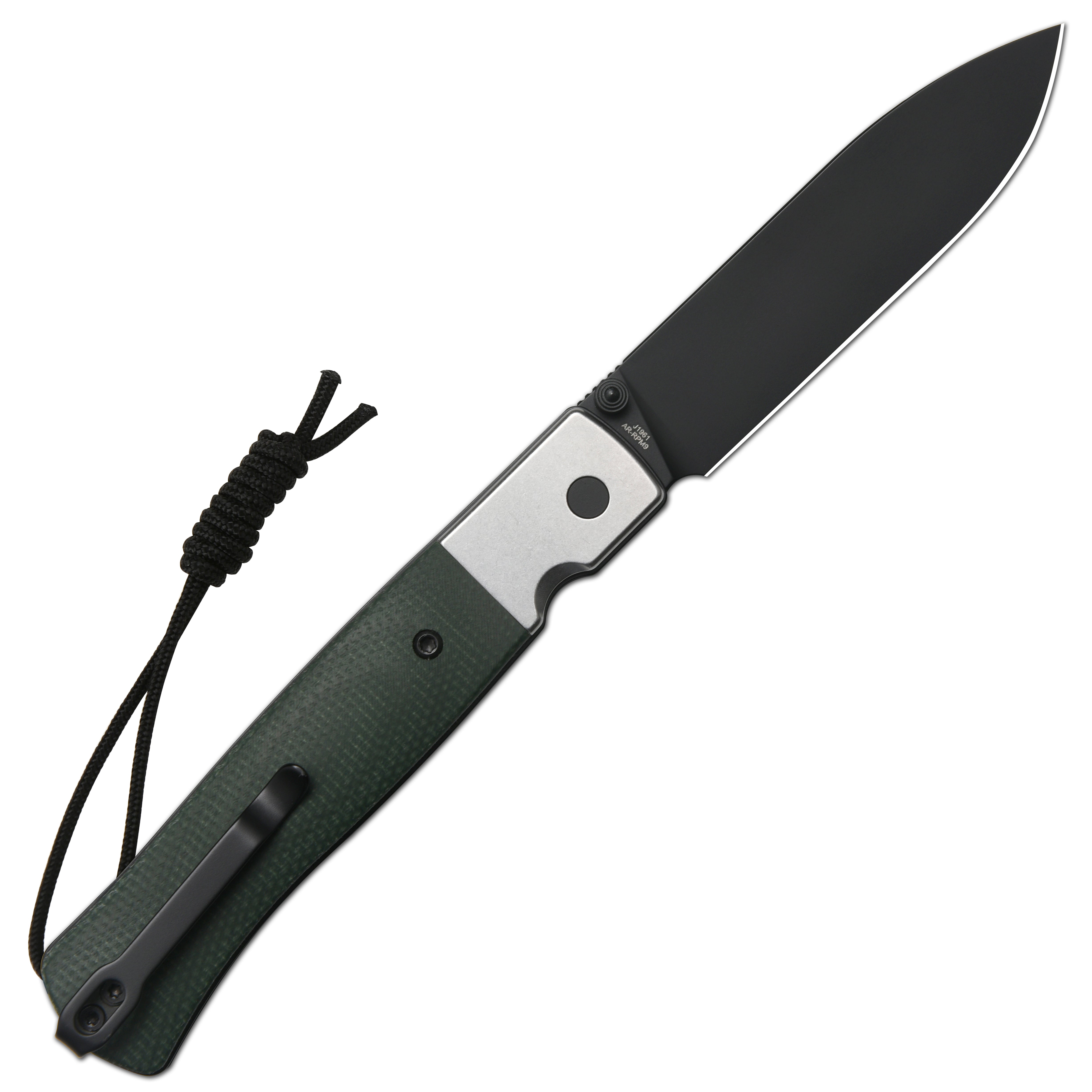 CJRB Glacier J1961 AR-RPM9 Steel Blade Steel and Micarta Handle Folding Knives