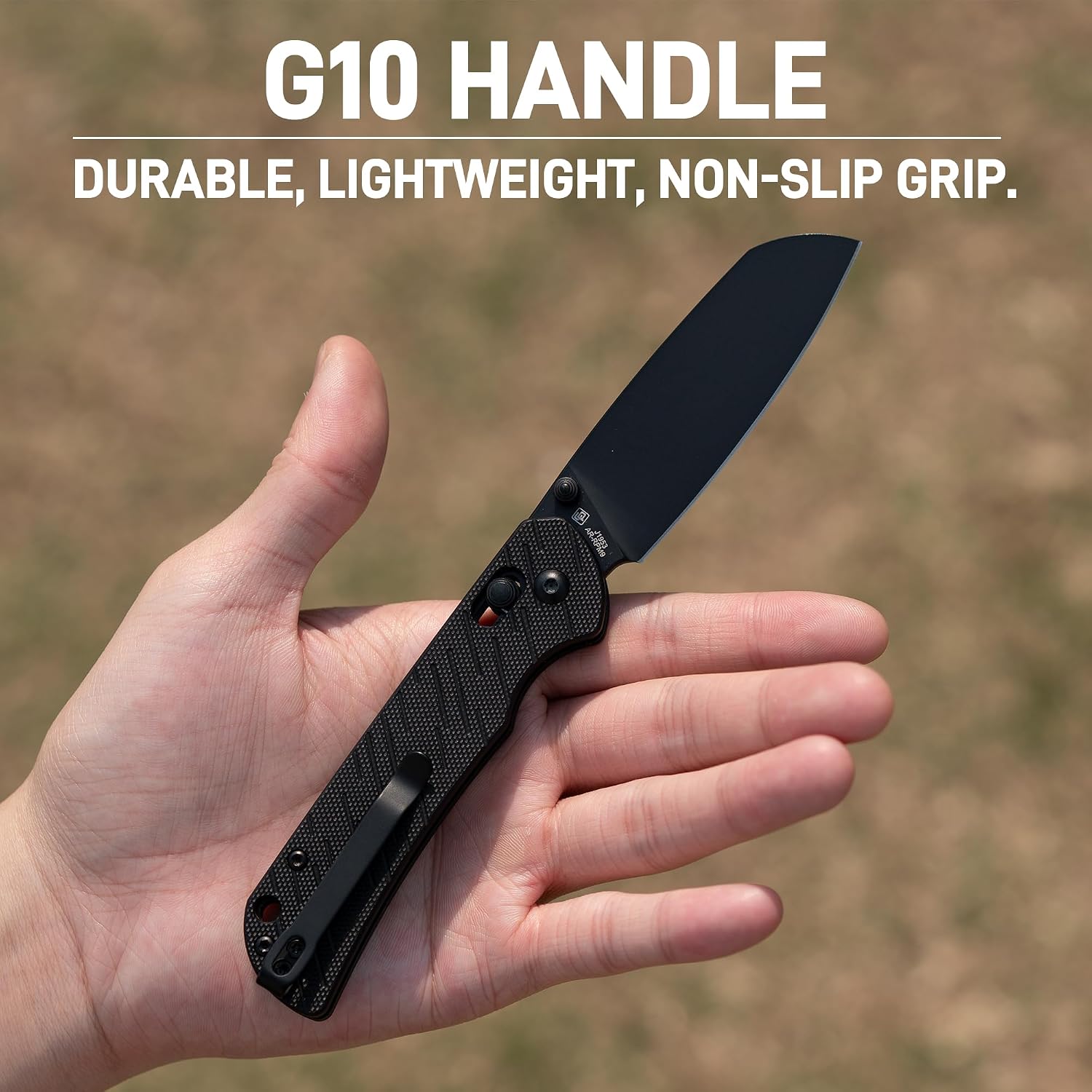 CJRB Lyrid Front Flipper & Crossbar Lock Folding Knife Black G10 Handle (3.15'' AR-RPM9 Steel Black PVD Coating Blade) J1953-BBK