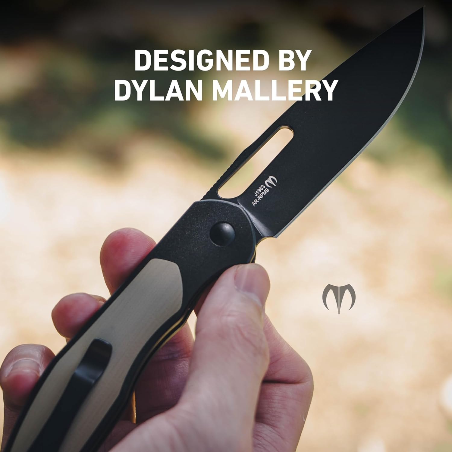 CJRB Droma J1963 AR-RPM9 Steel Blade Aluminum and G10 inlay Handle Folding Knives - Black (J1963-BDE)