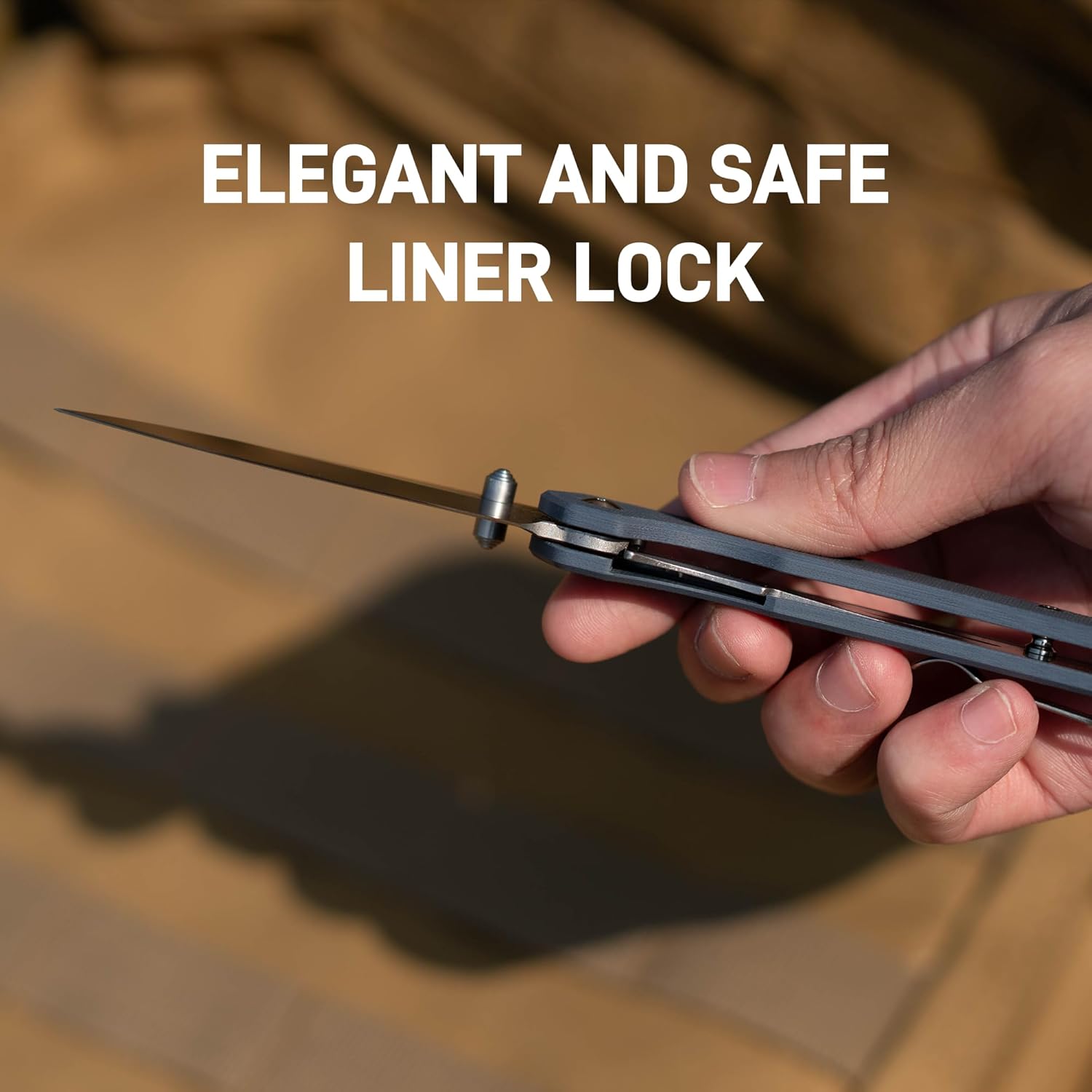 CJRB Kain J1956 AR-RPM9 Steel Blade G10 Handle Folding Knives - Stone Wash/Gray G10 (J1956-GY)